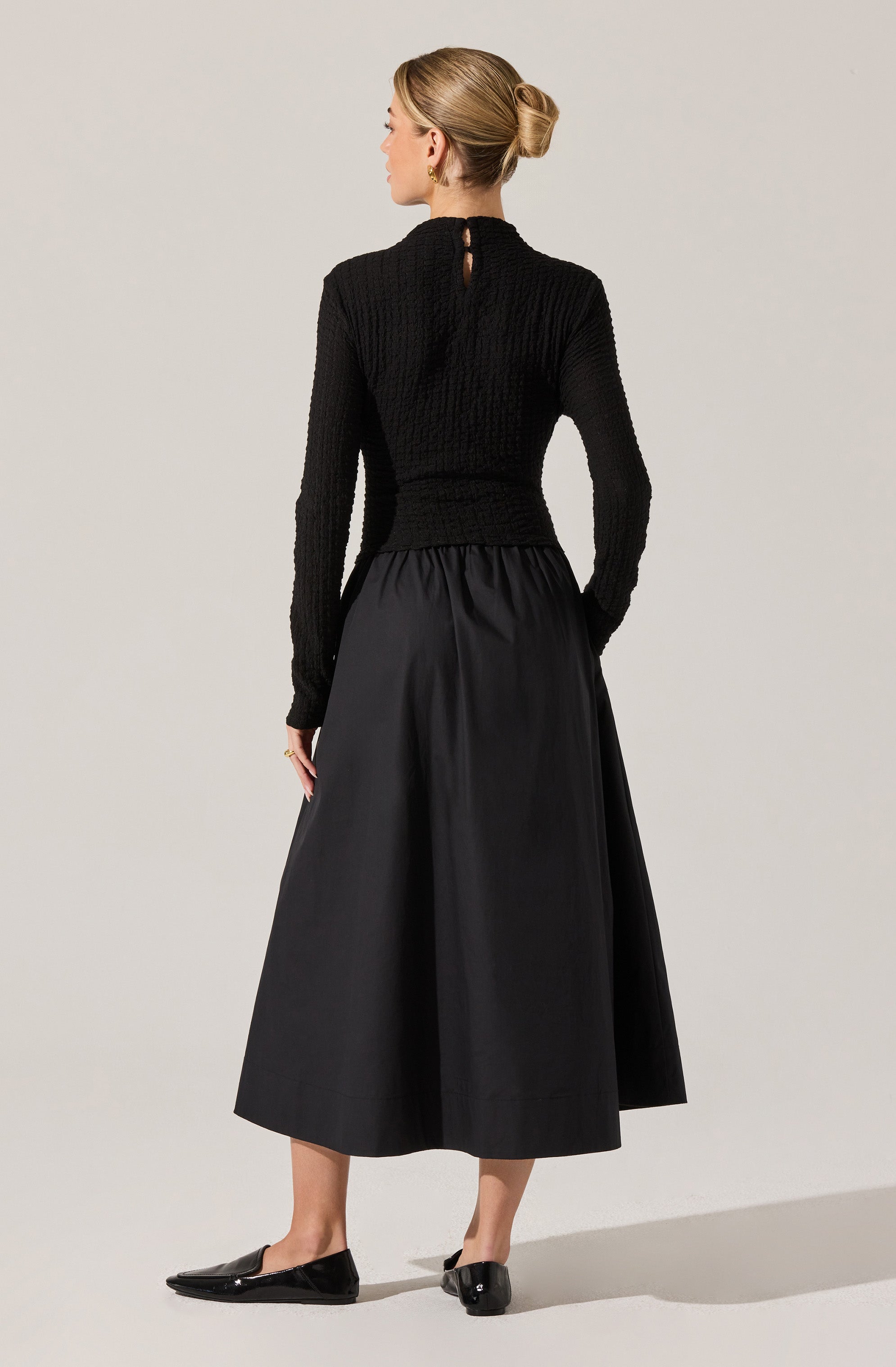 Kearney Mixed Media Midi Dress