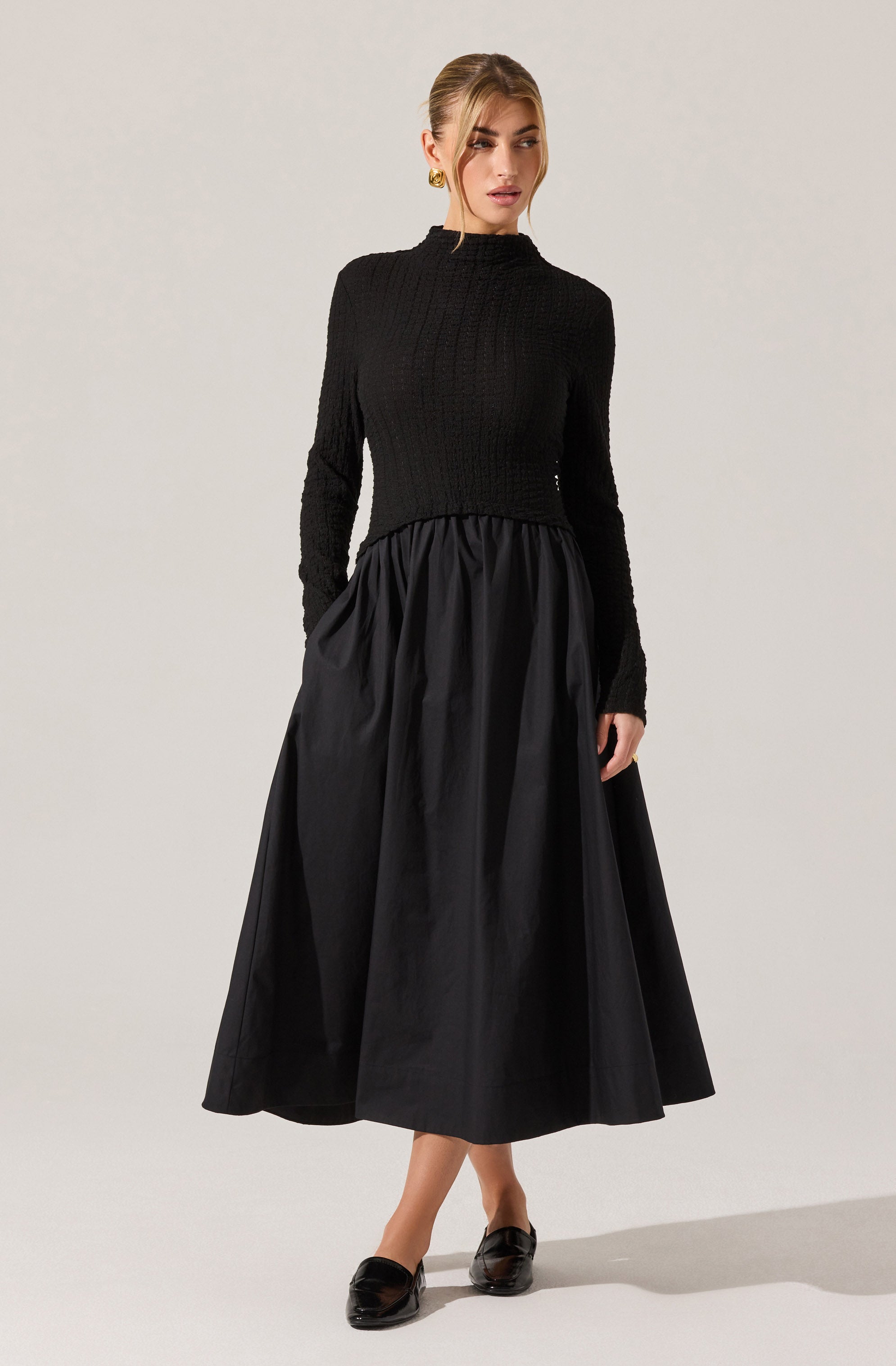 Kearney Mixed Media Midi Dress