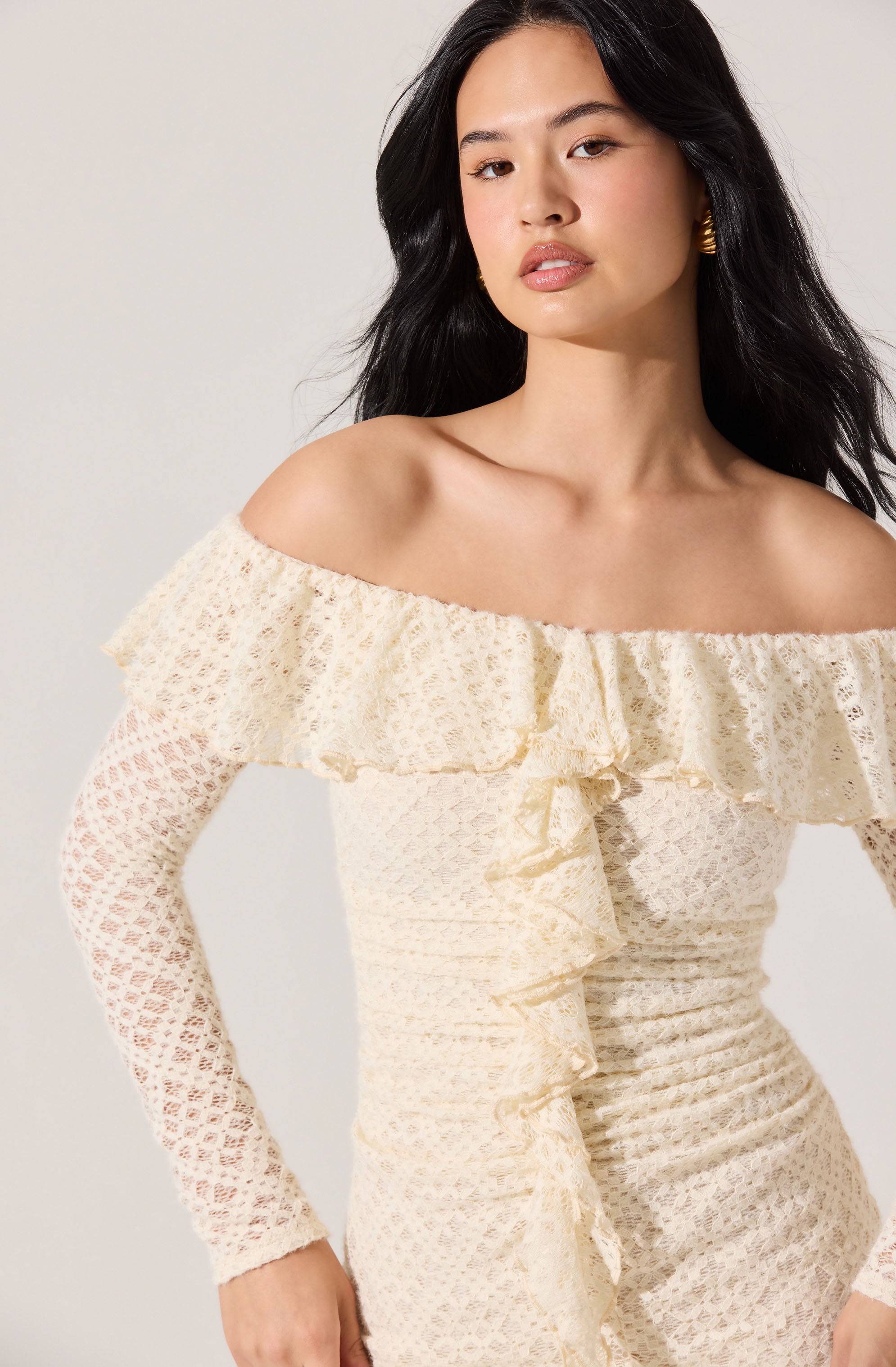 Dorian Ruffle Off Shoulder Dress