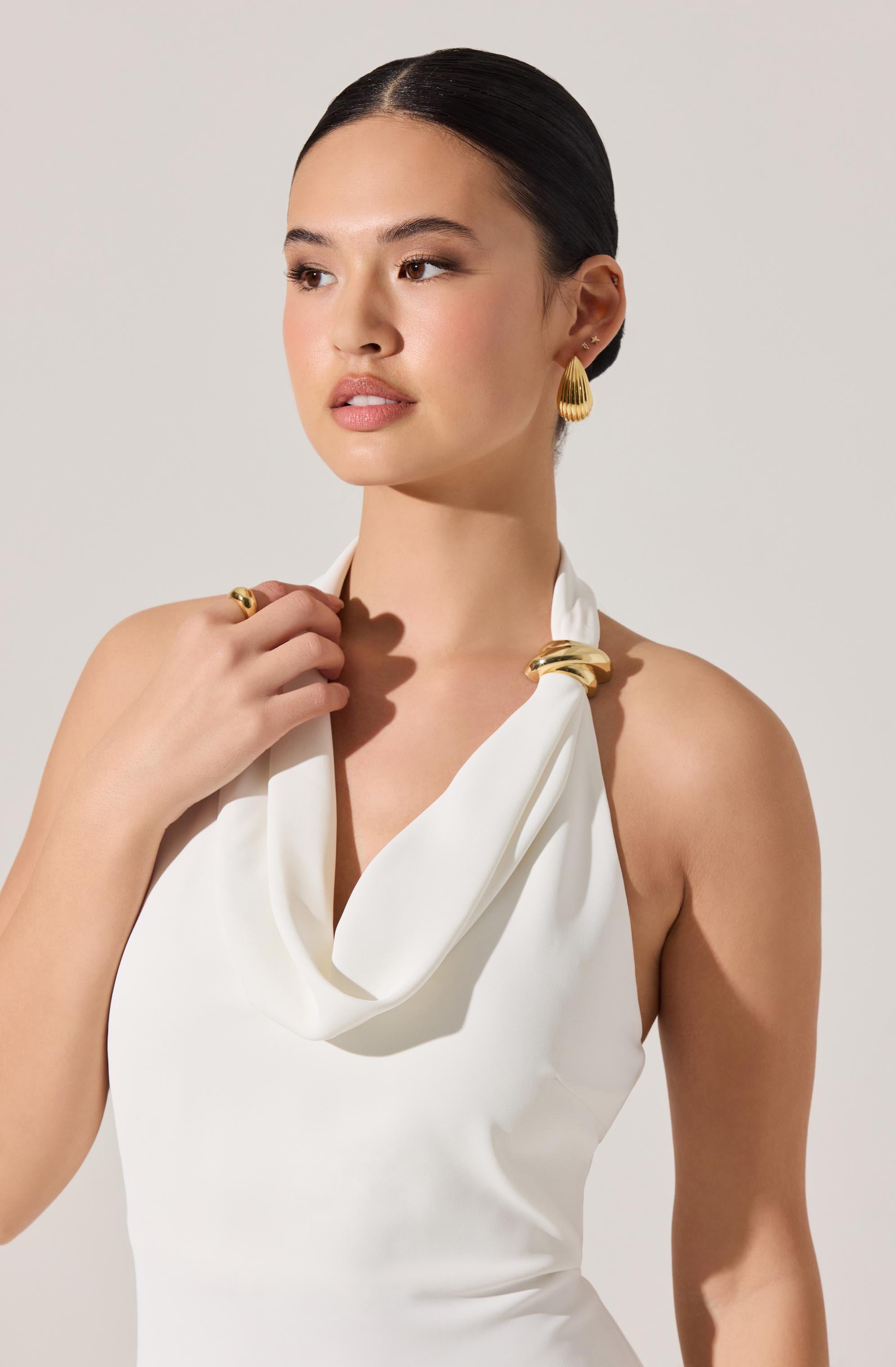 Alanna Halter Cowl Neck Dress