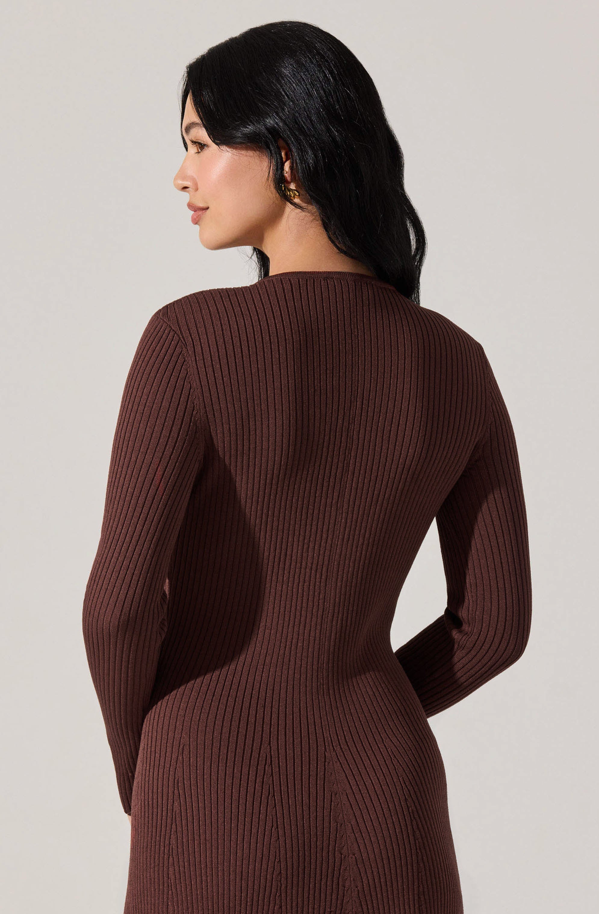 Fallyn Ribbed Sweater Midi Dress