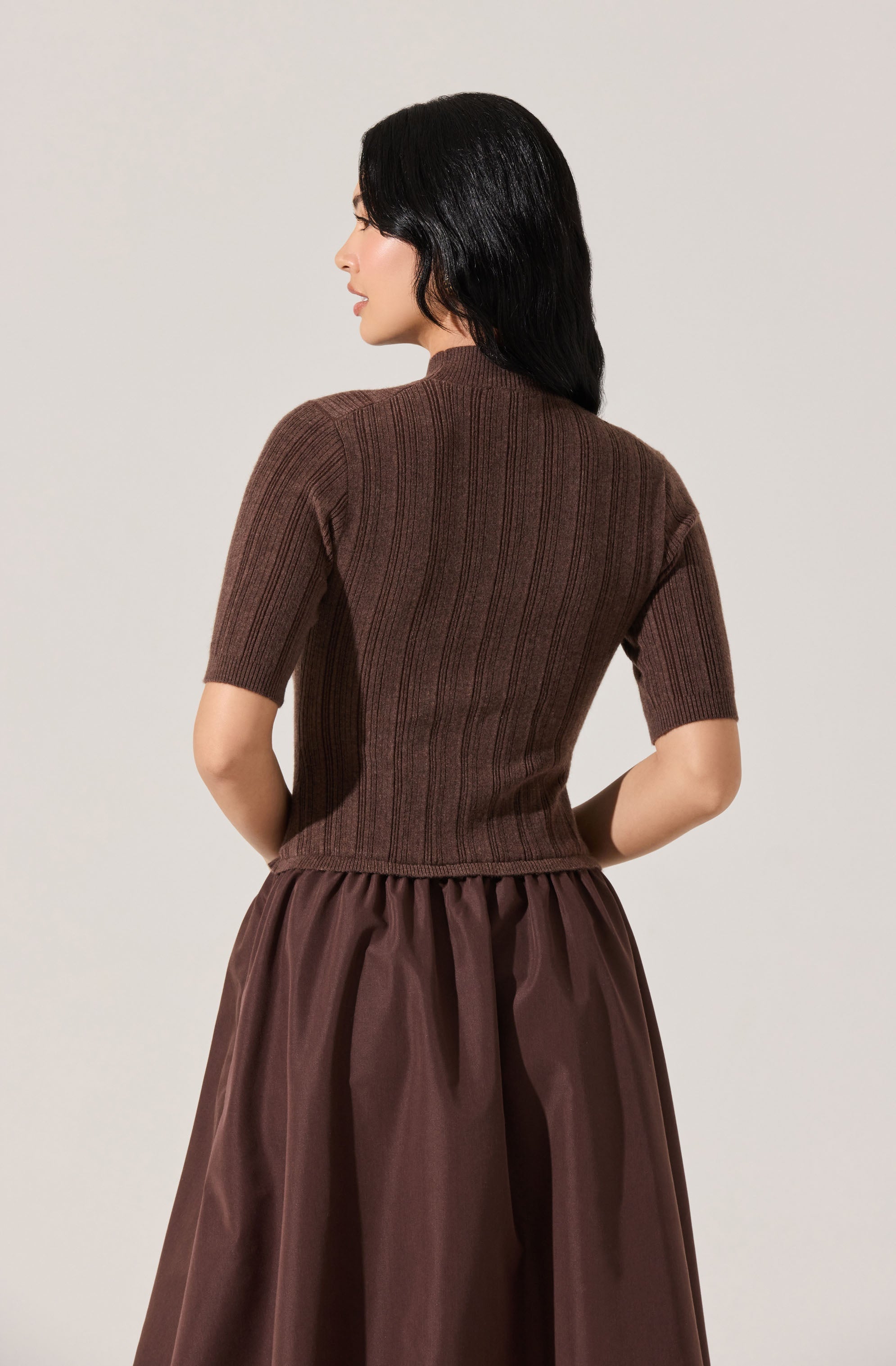 Caerlion Contrast Knit Midi Dress