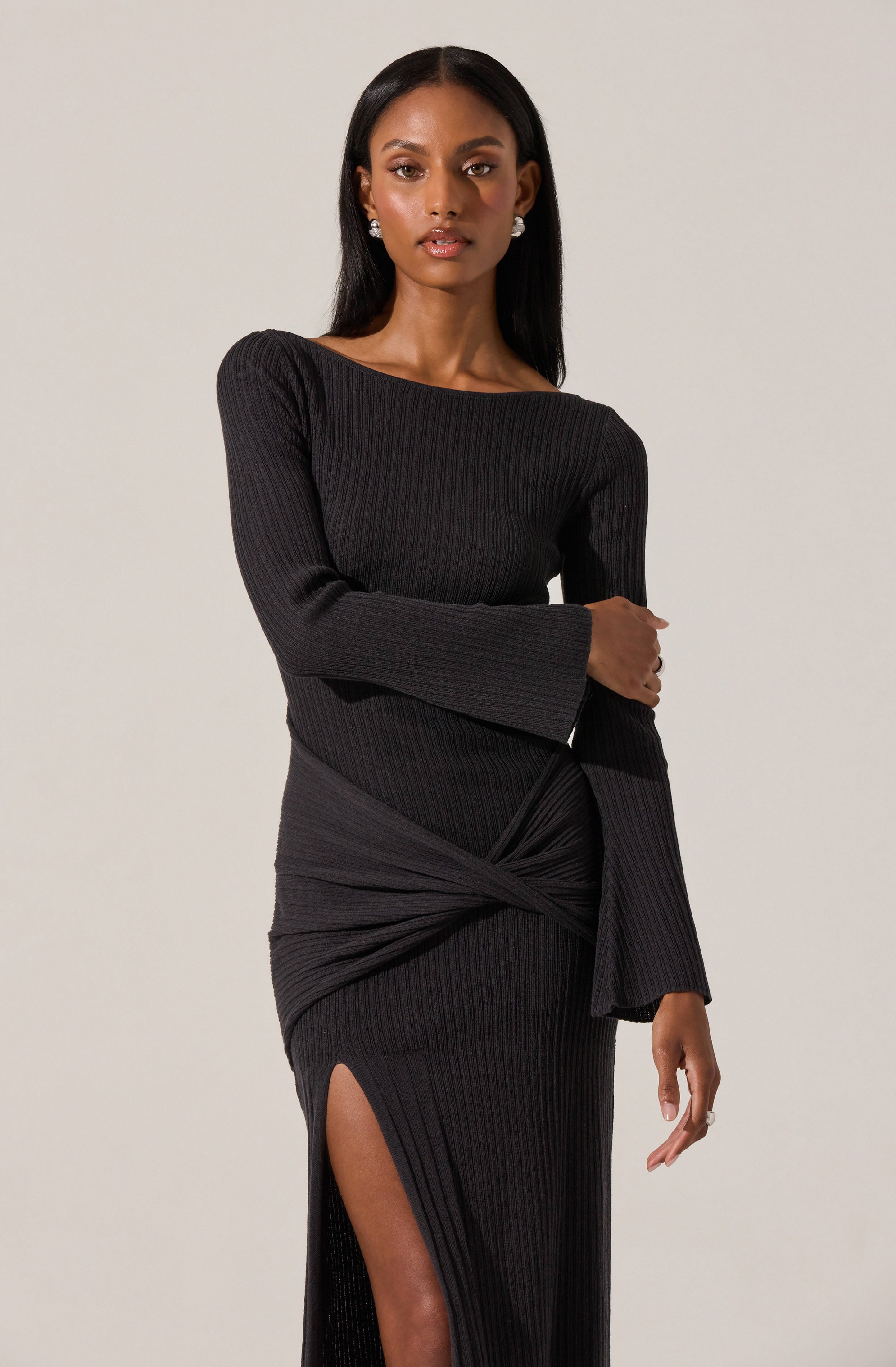 Arwyn Ribbed Layered Sweater Dress