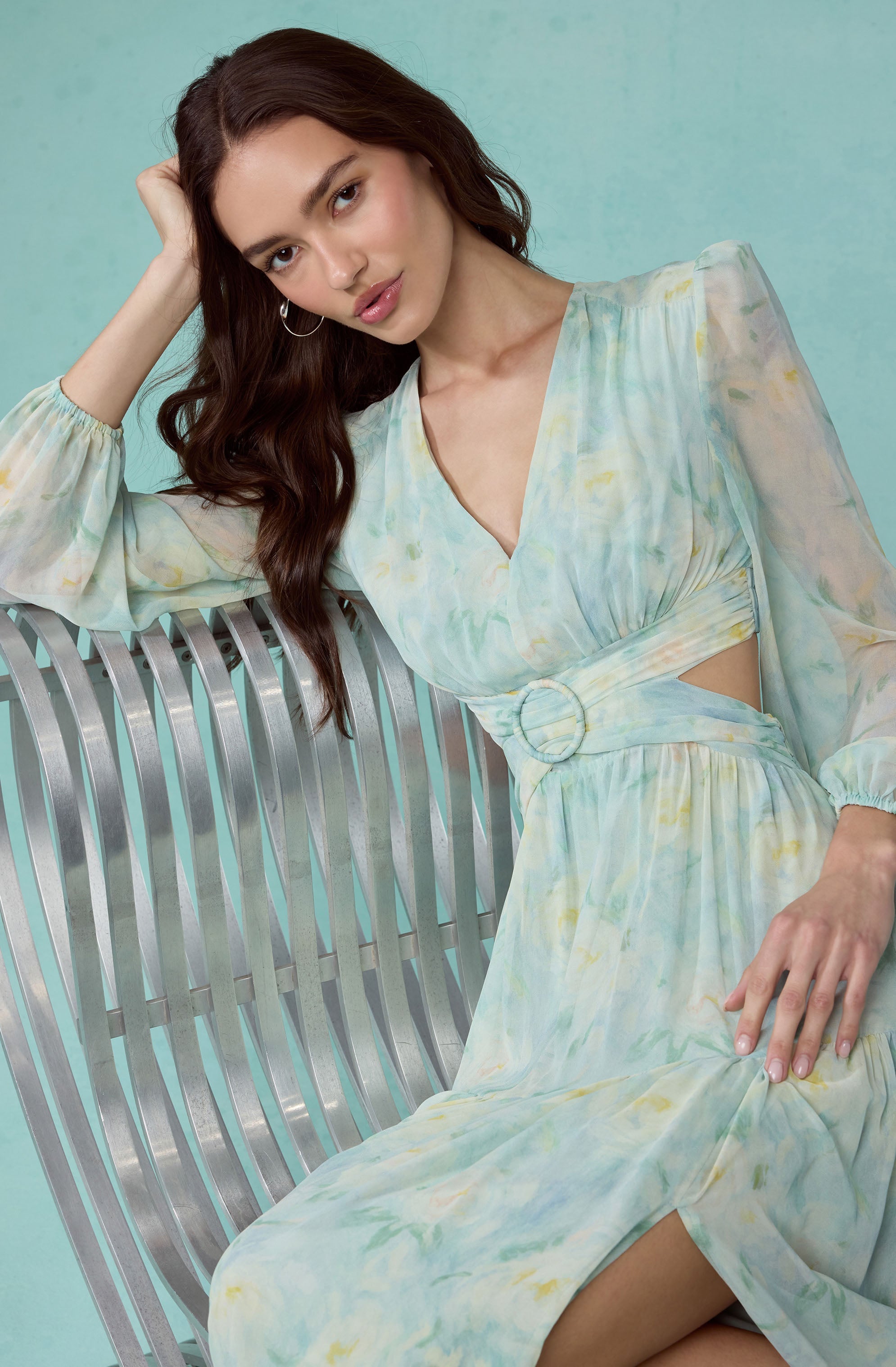 Klarissa Floral Cutout Maxi Dress