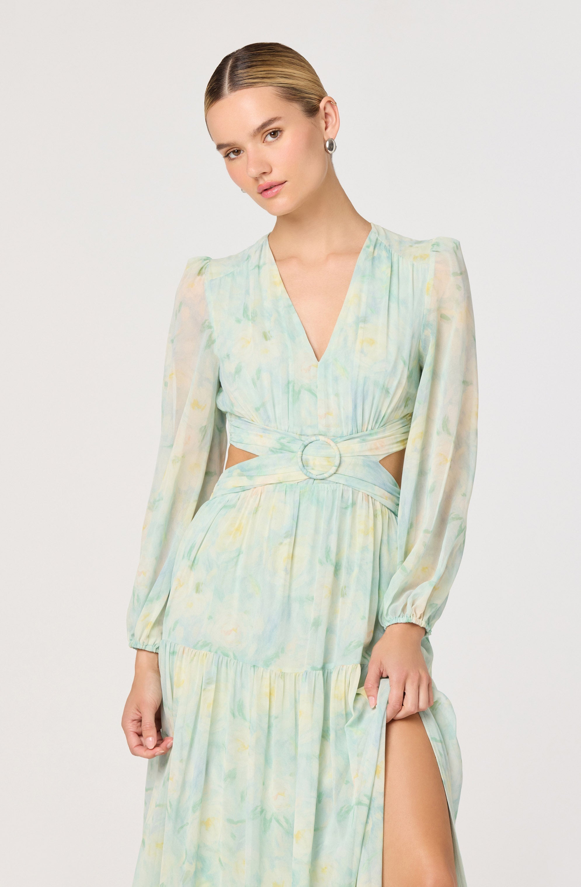 Klarissa Floral Cutout Maxi Dress