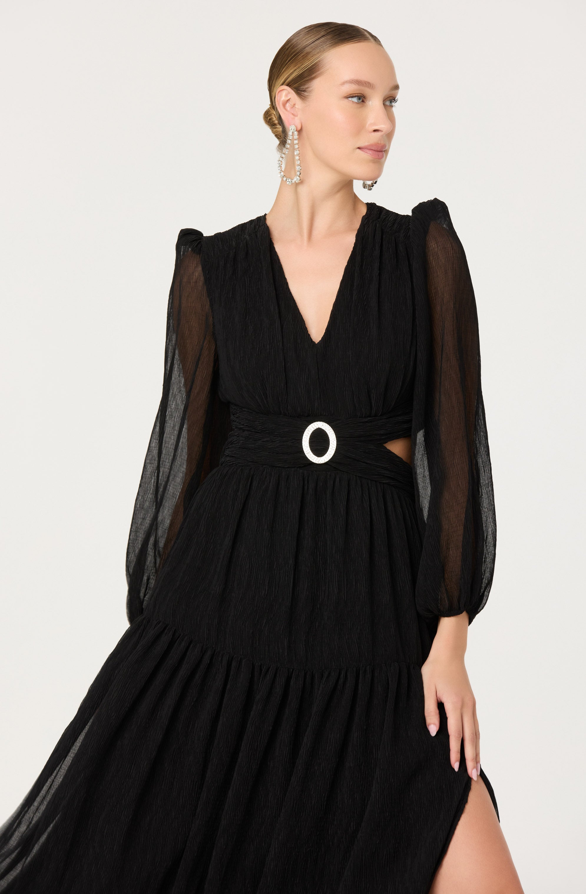 Klarissa V-Neck Cutout Maxi Dress