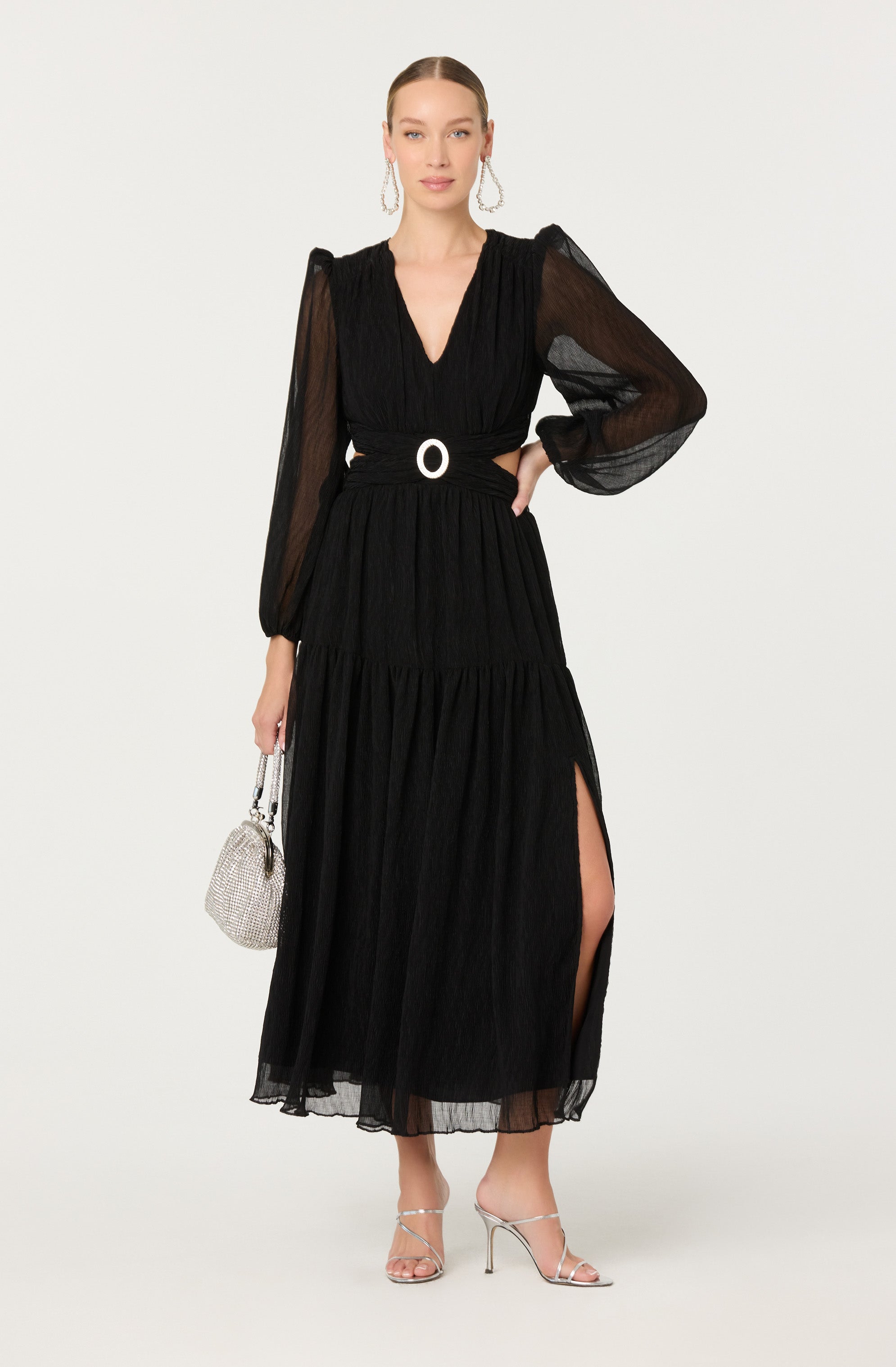 Klarissa V-Neck Cutout Maxi Dress