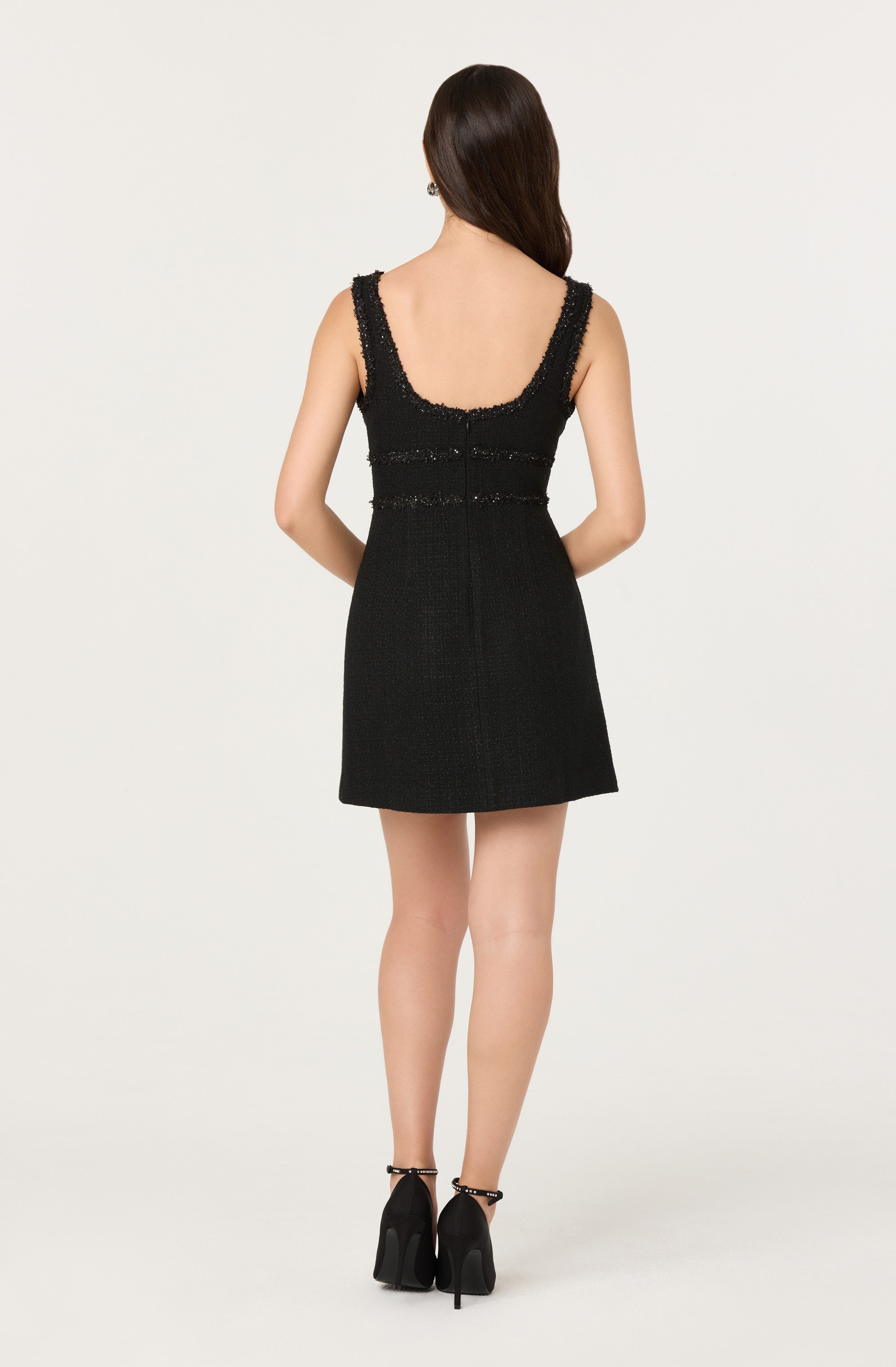 Maira Tweed Bow Mini Dress