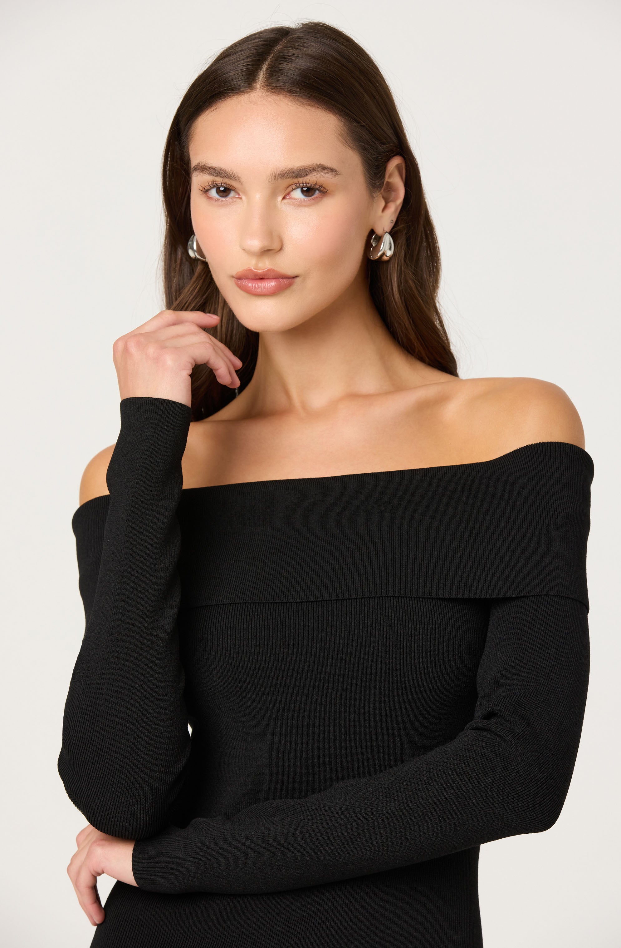 Lidia Mixed Media Maxi Dress