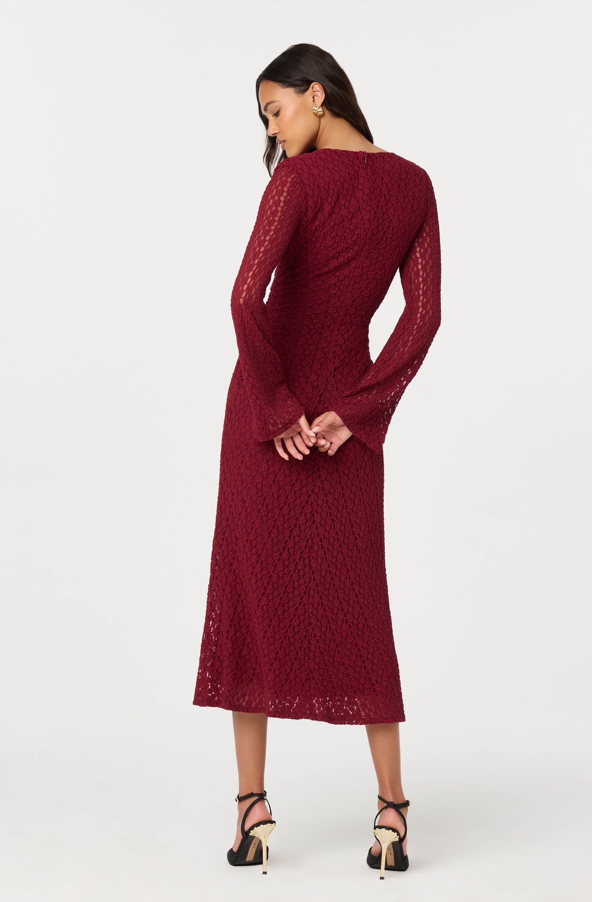 Tamia Lace Bustier Midi Dress