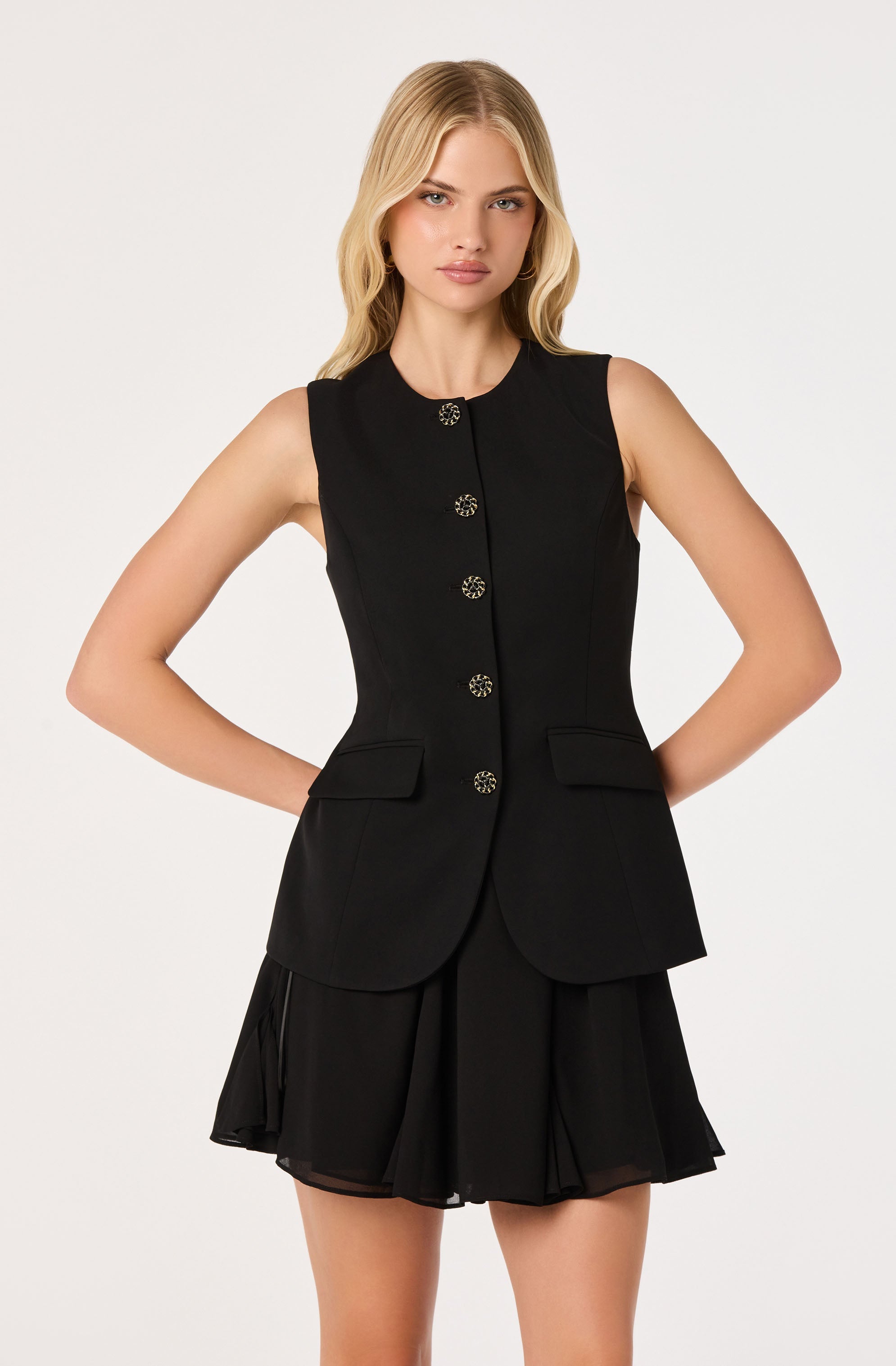 Christen Contrast Vest Mini Dress