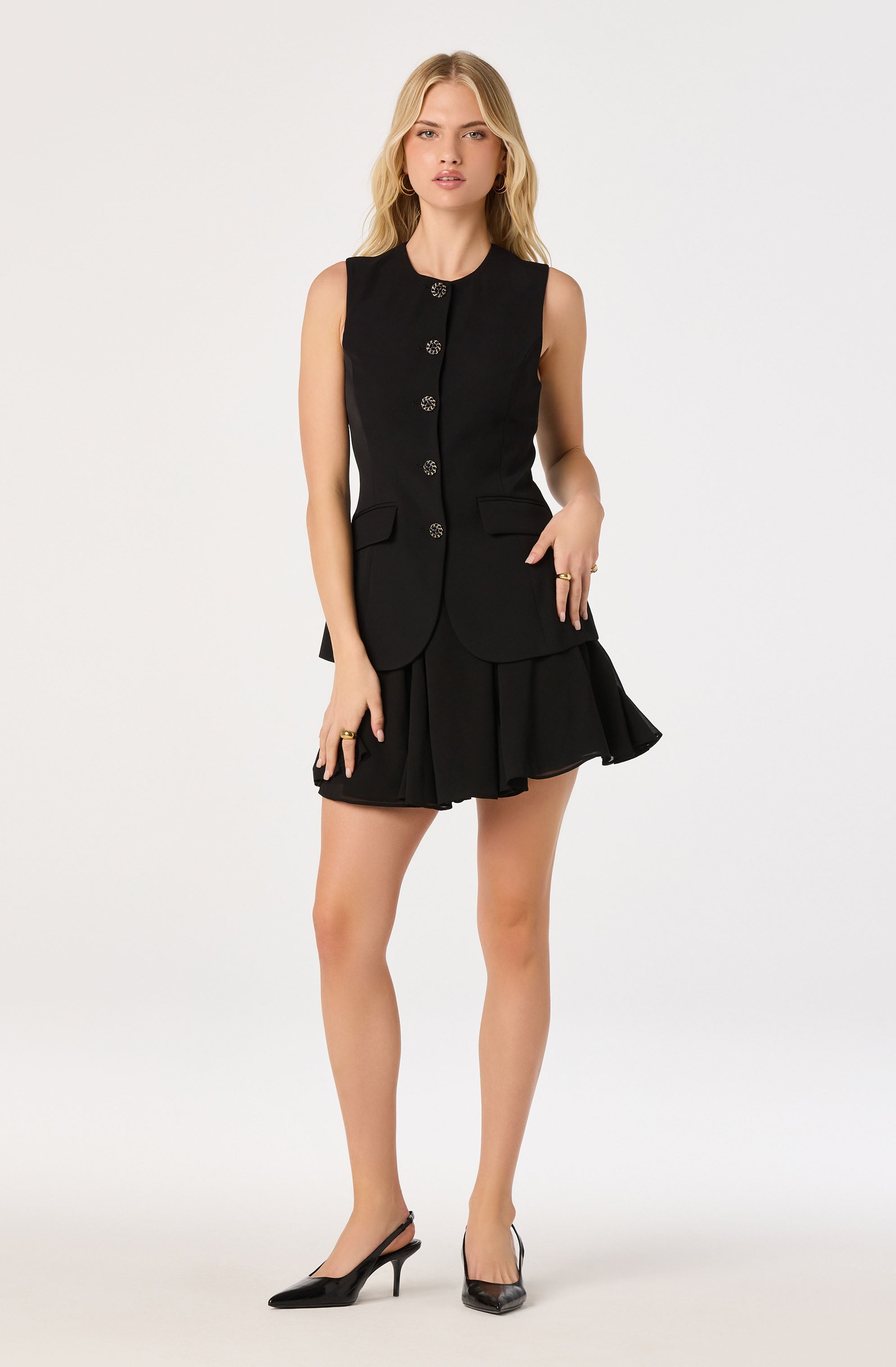 Christen Contrast Vest Mini Dress