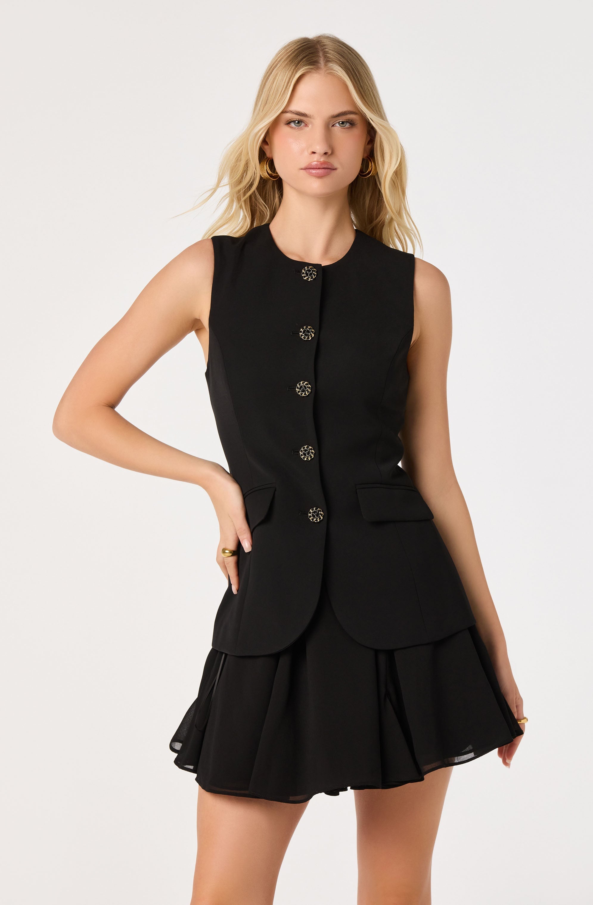 Christen Contrast Vest Mini Dress