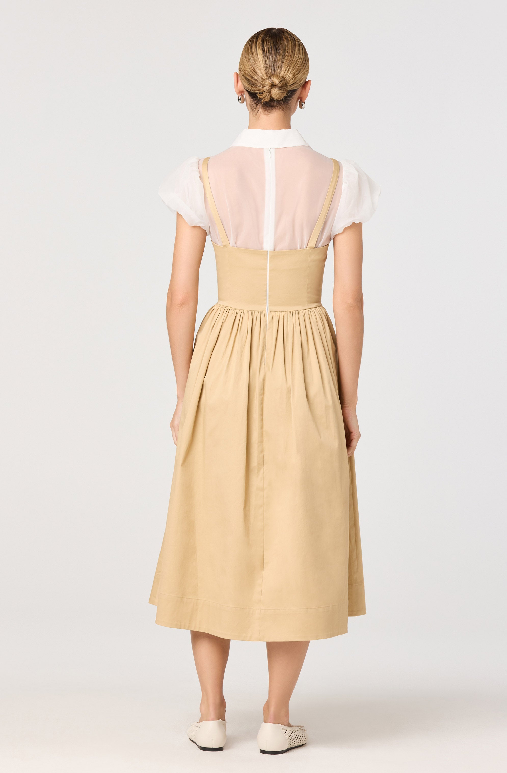 Carrington Contrast Layered Midi Dress