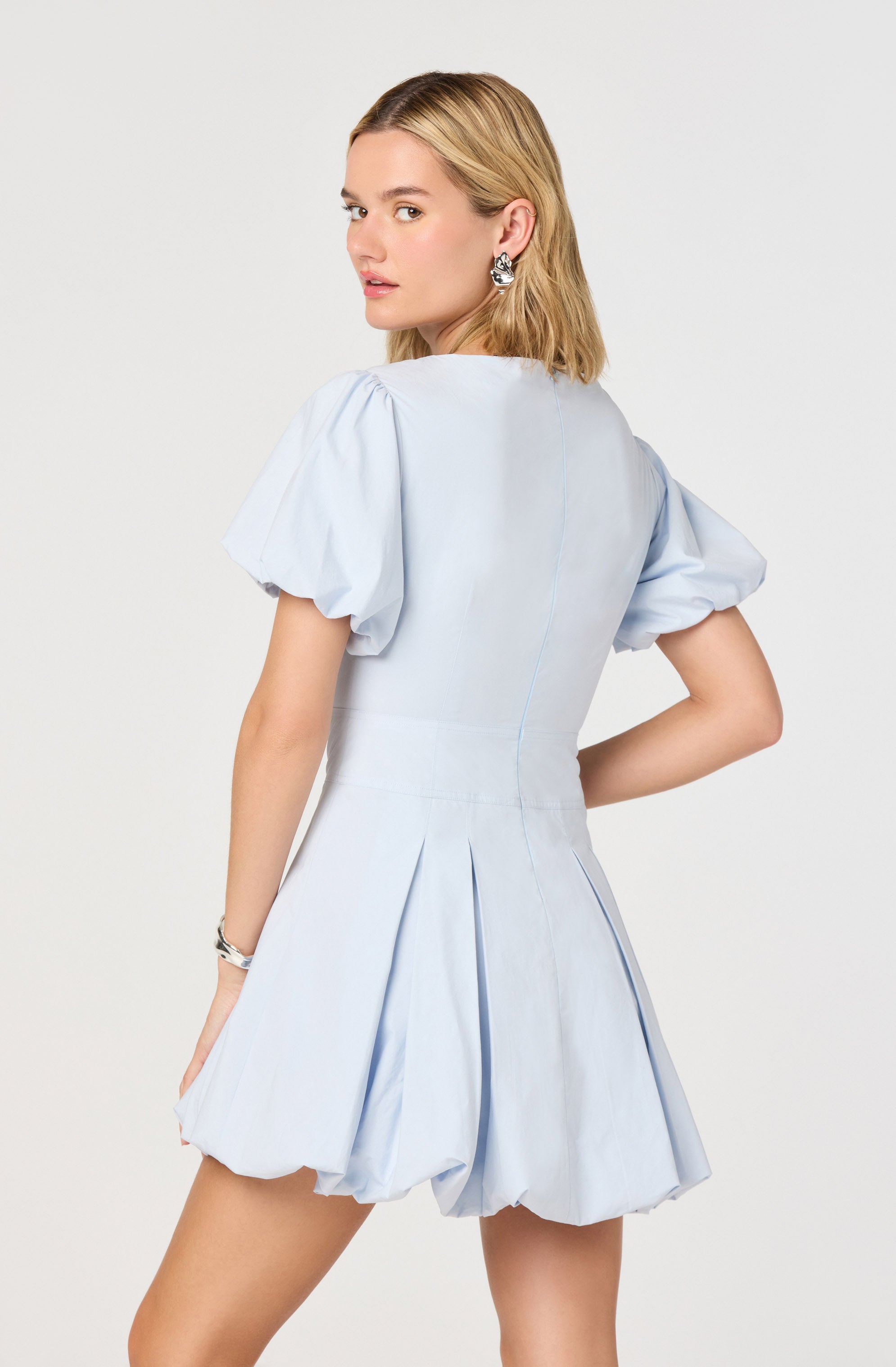 Kattie Puff Sleeve Bubble Mini Dress
