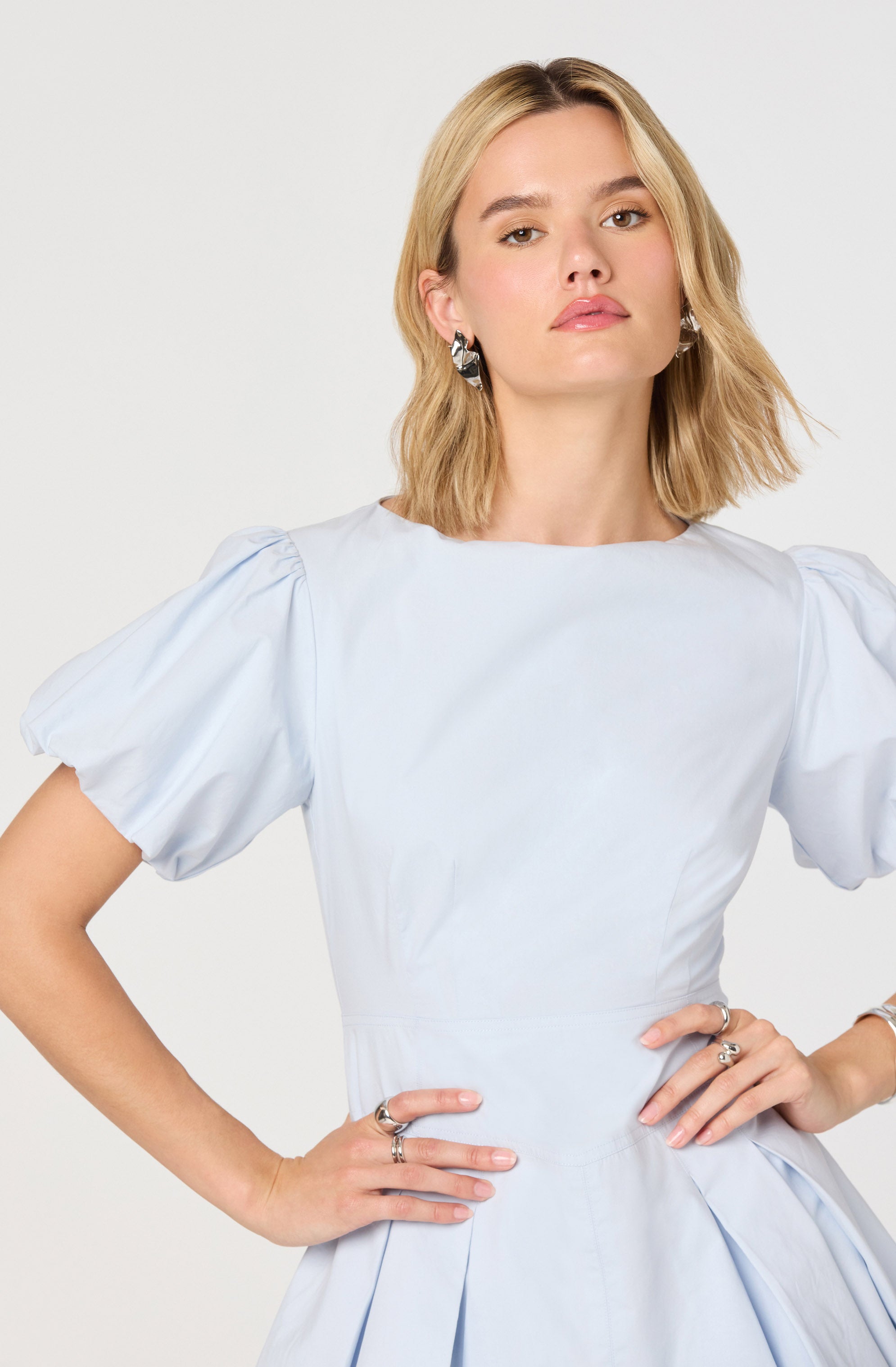 Kattie Puff Sleeve Bubble Mini Dress