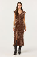 Daisha Crushed Velvet Midi Dress