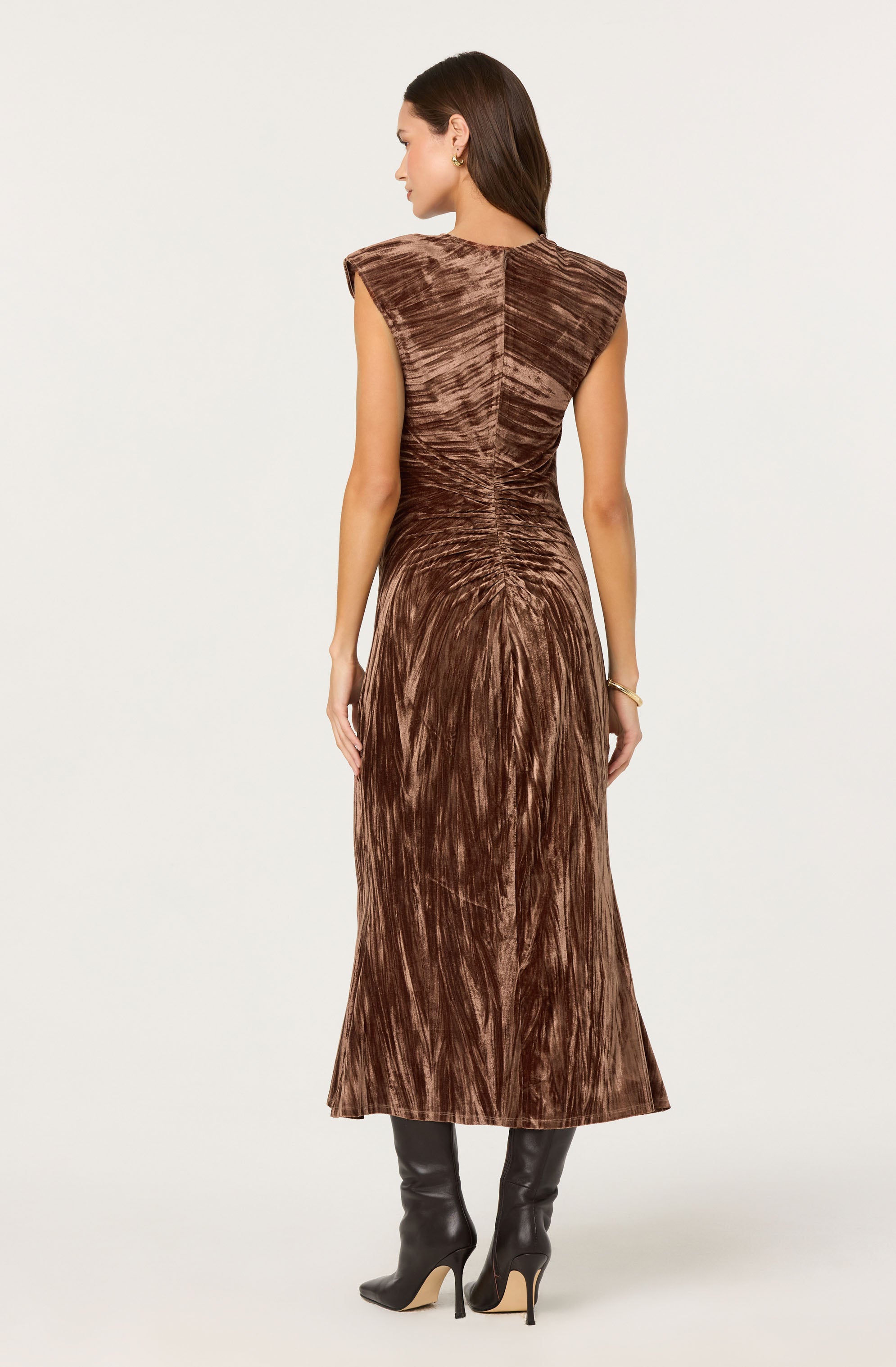 Daisha Crushed Velvet Midi Dress