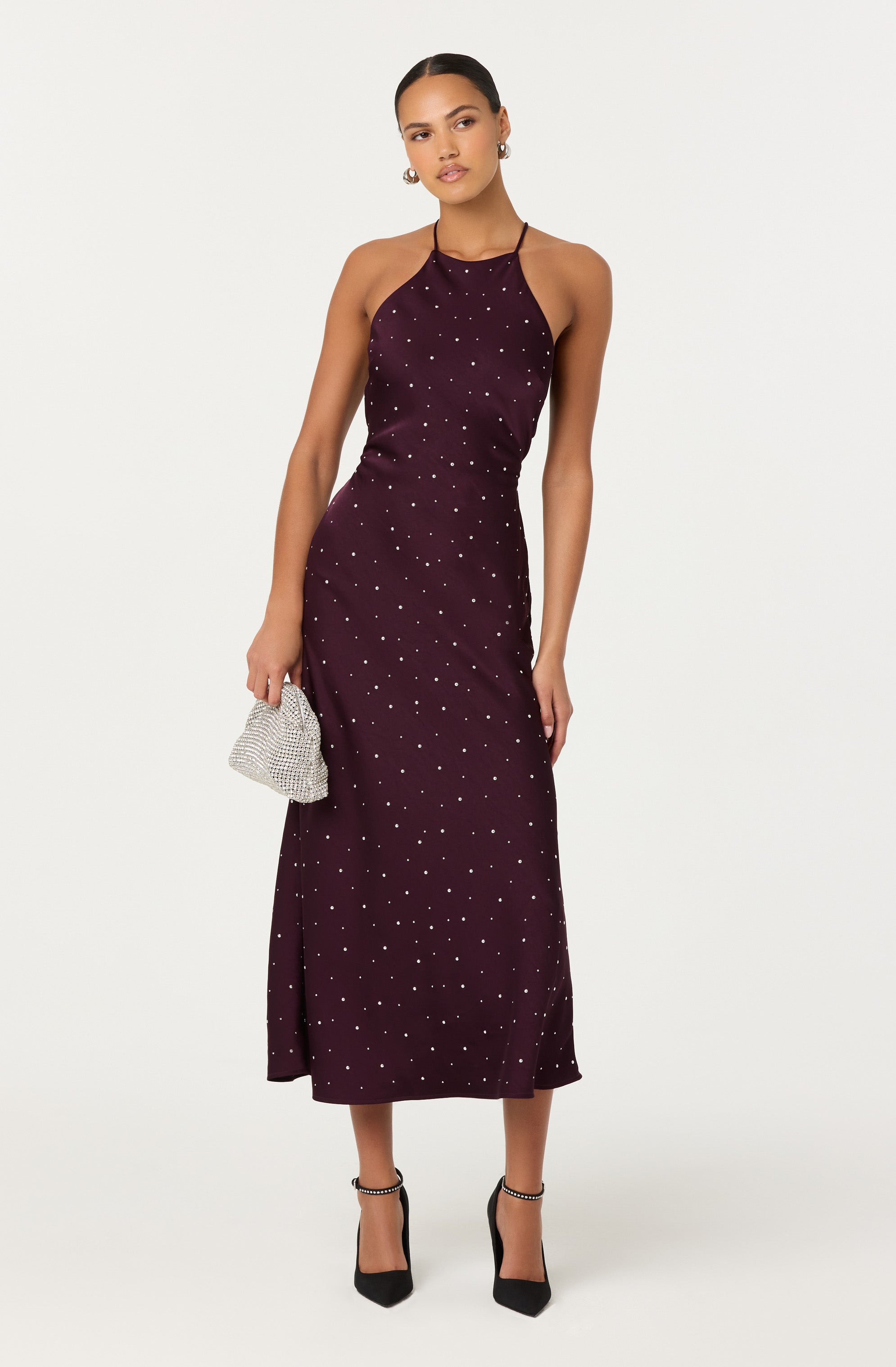 Halley Rhinestone Embellished Maxi Dress