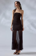 Lizet Strapless Contrast Maxi Dress