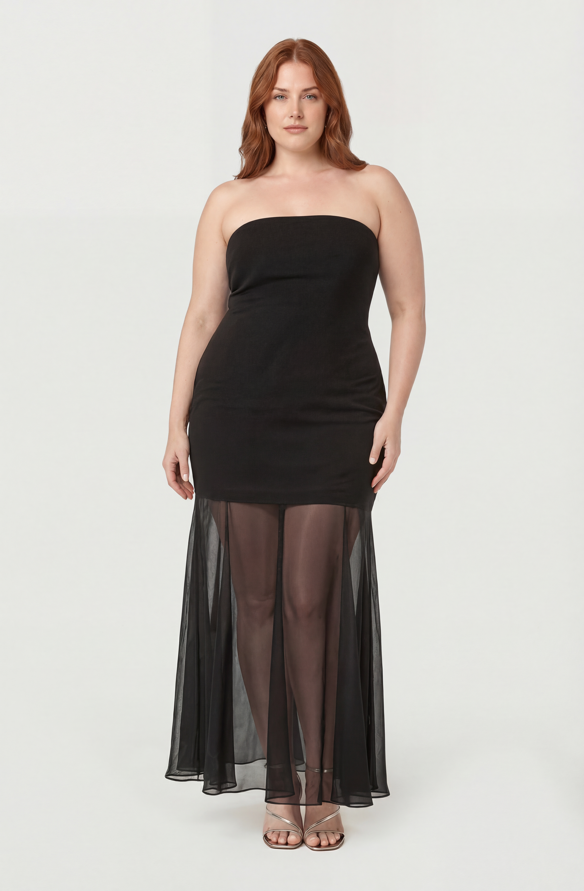 Lizet Strapless Contrast Maxi Dress