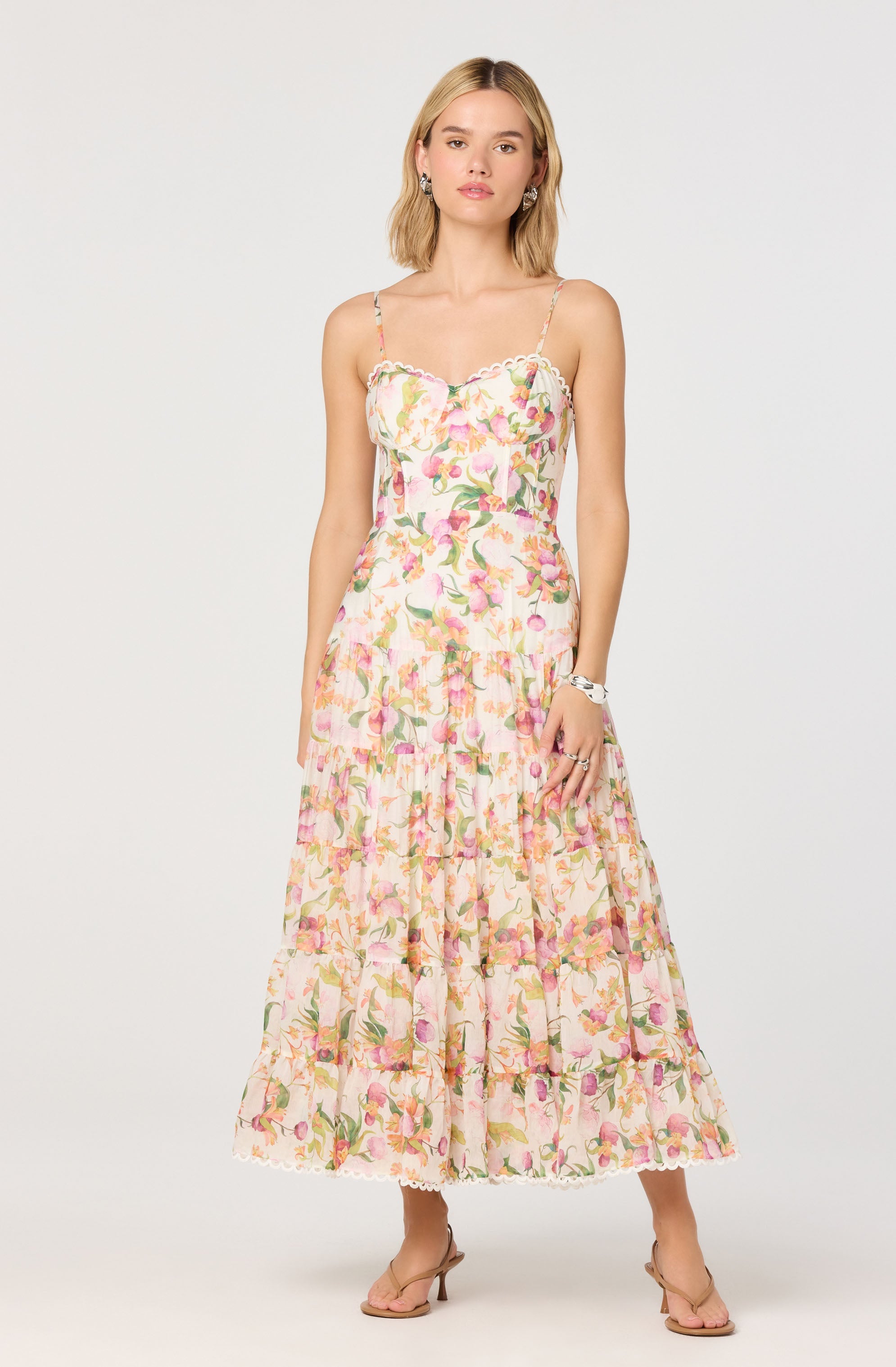 Lianna Floral Bustier Maxi Dress