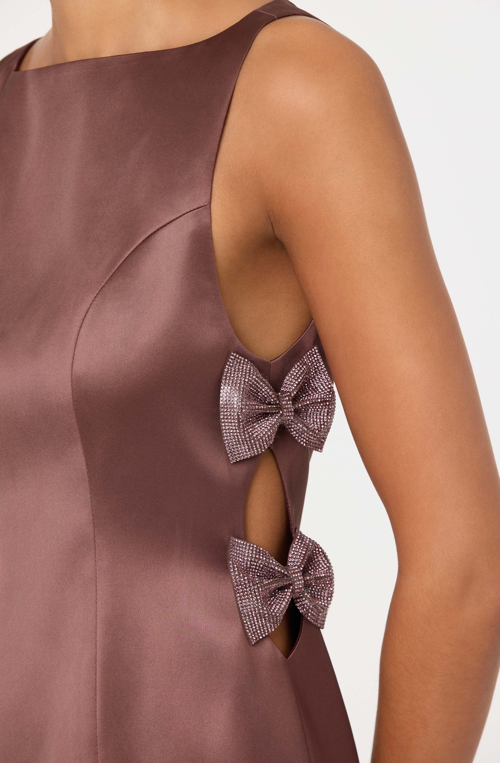 Kinsey Satin Bow Mini Dress