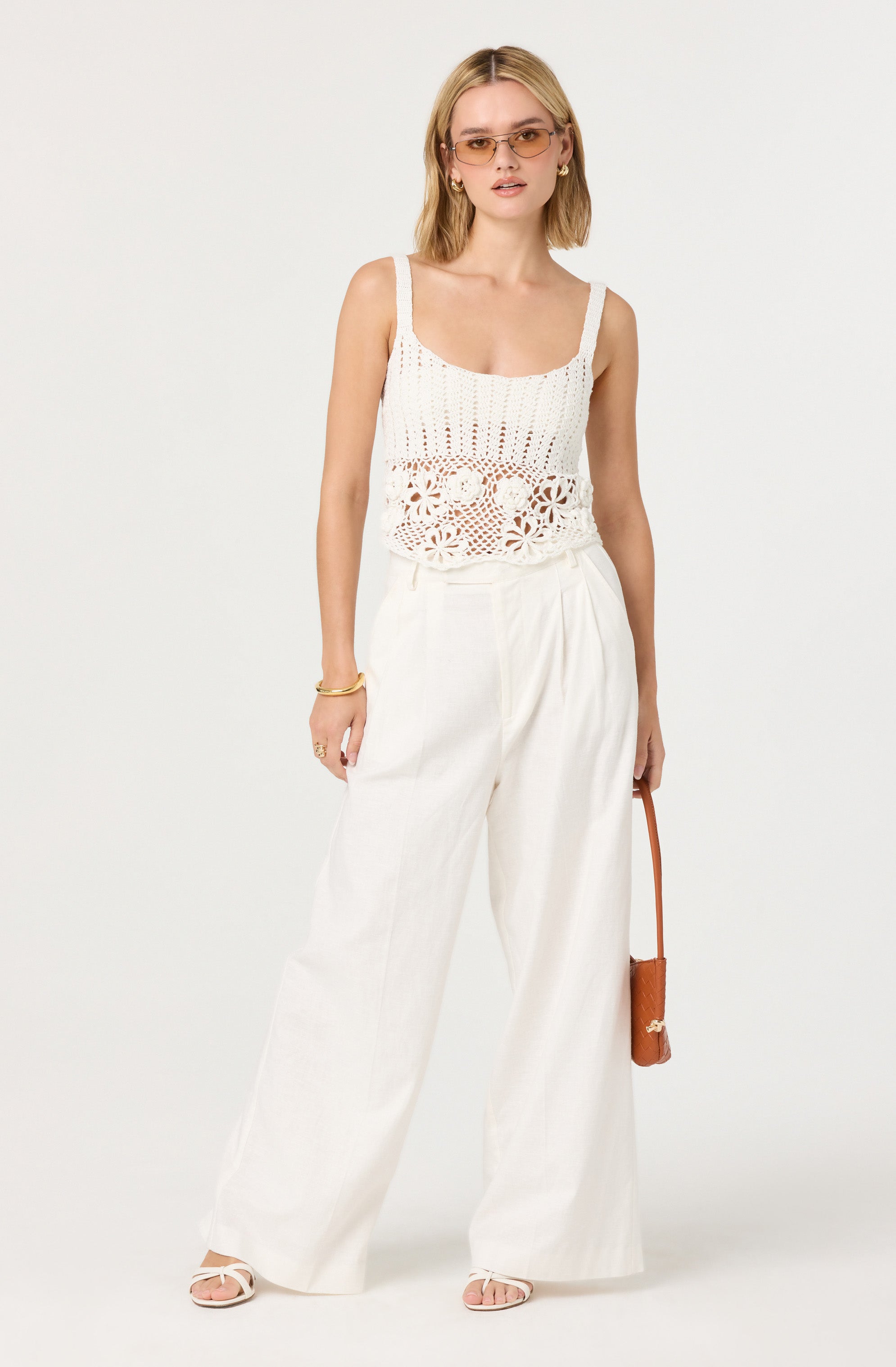 Milani Linen-Blend Trouser Pants