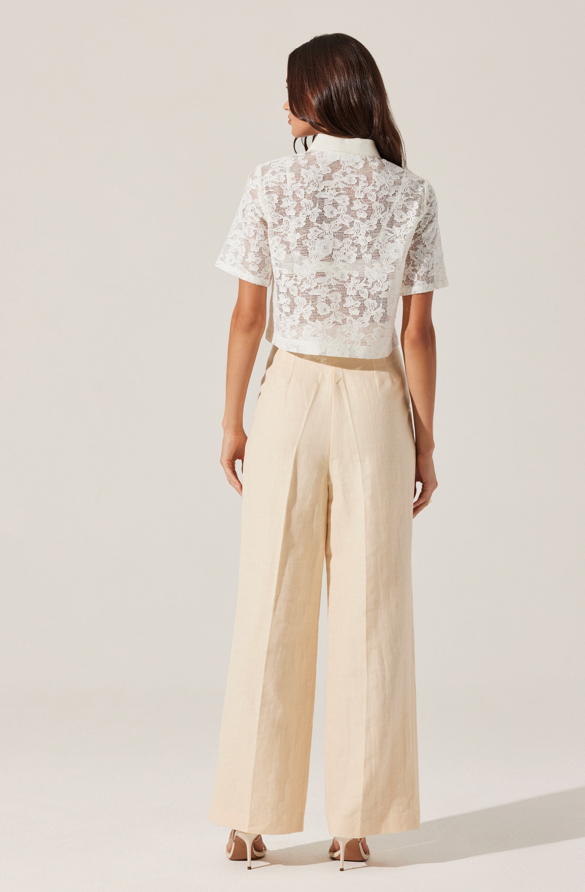 Bryony Linen Blend Pleated Pants
