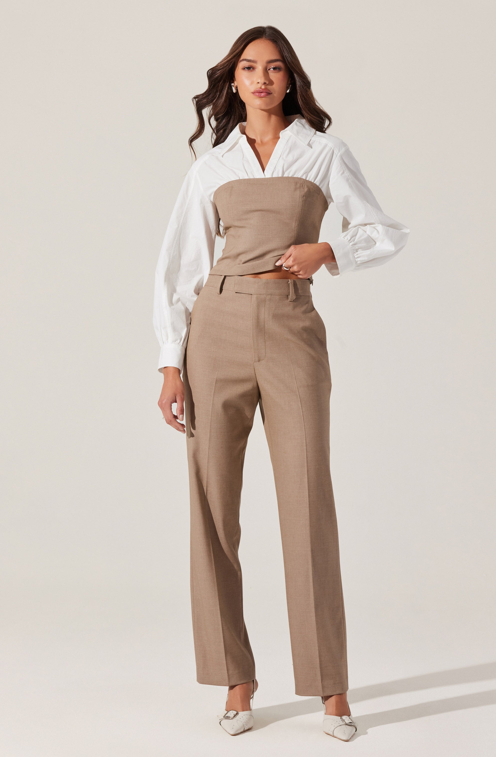 Brooks Pleated Tailored Pants