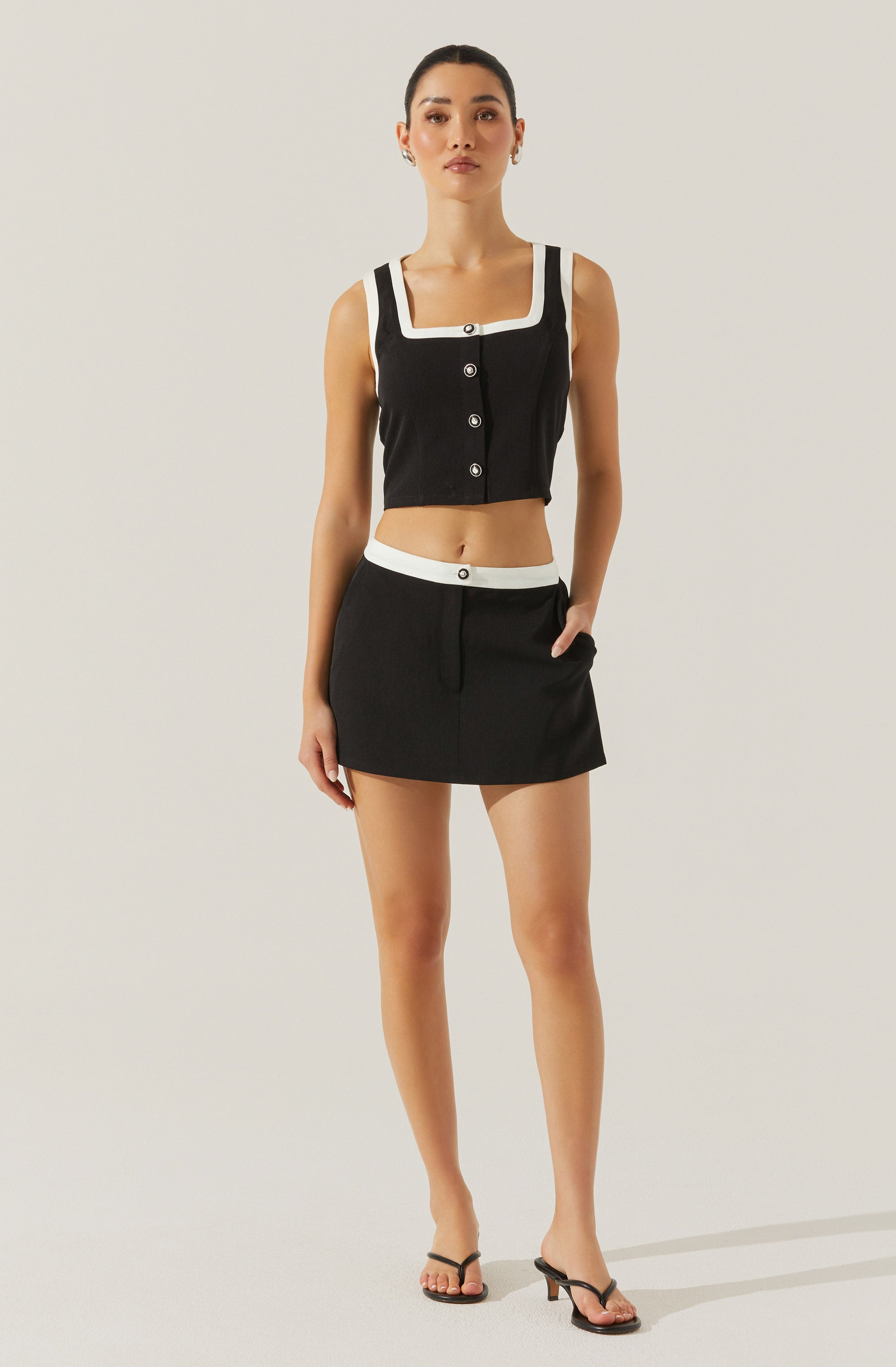 Rory Contrast Trim Skort