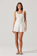 Artice Pleated Linen-Blend Shorts