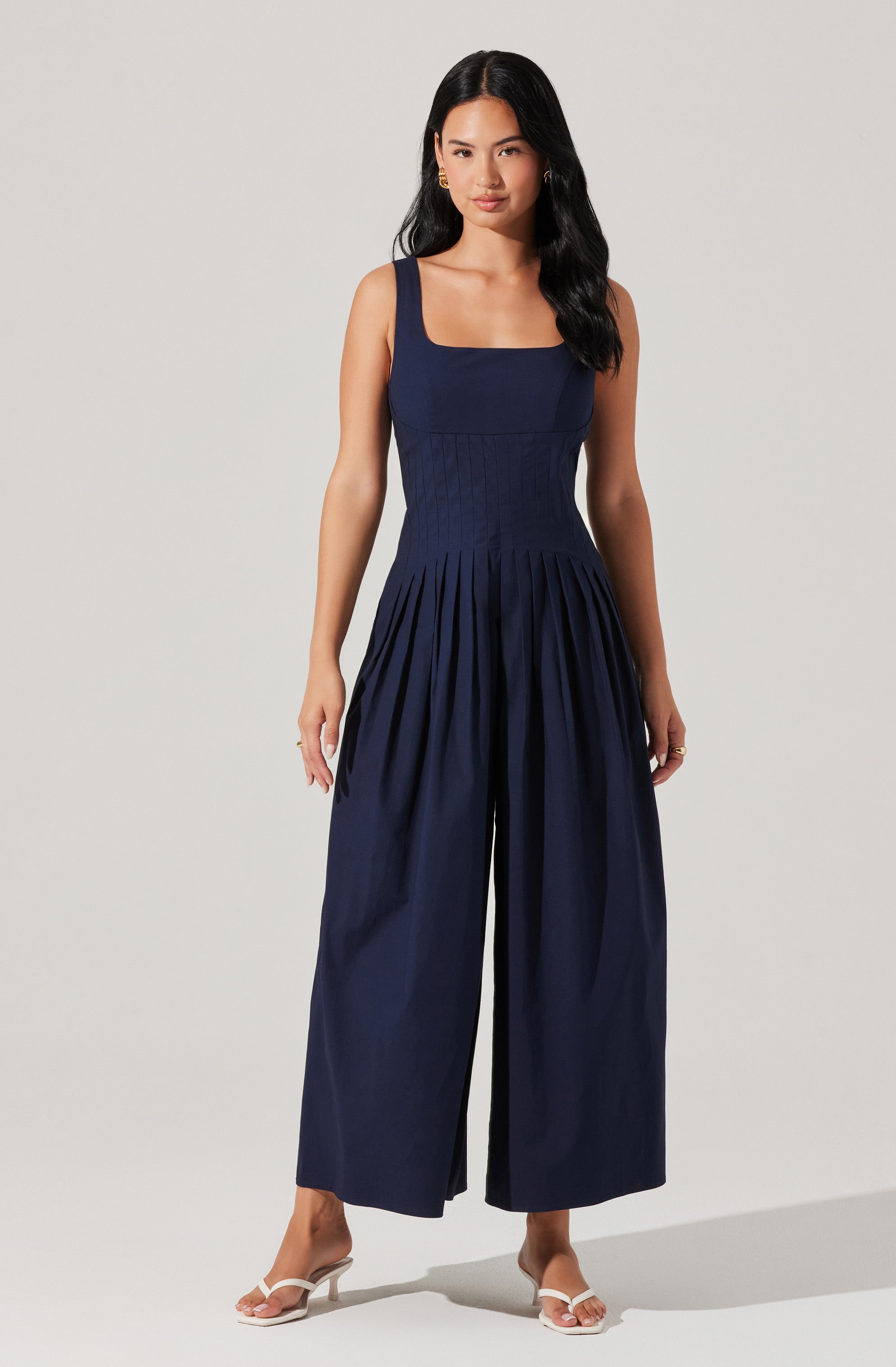 Aeryn Pleated Wide Leg Jumpsuit