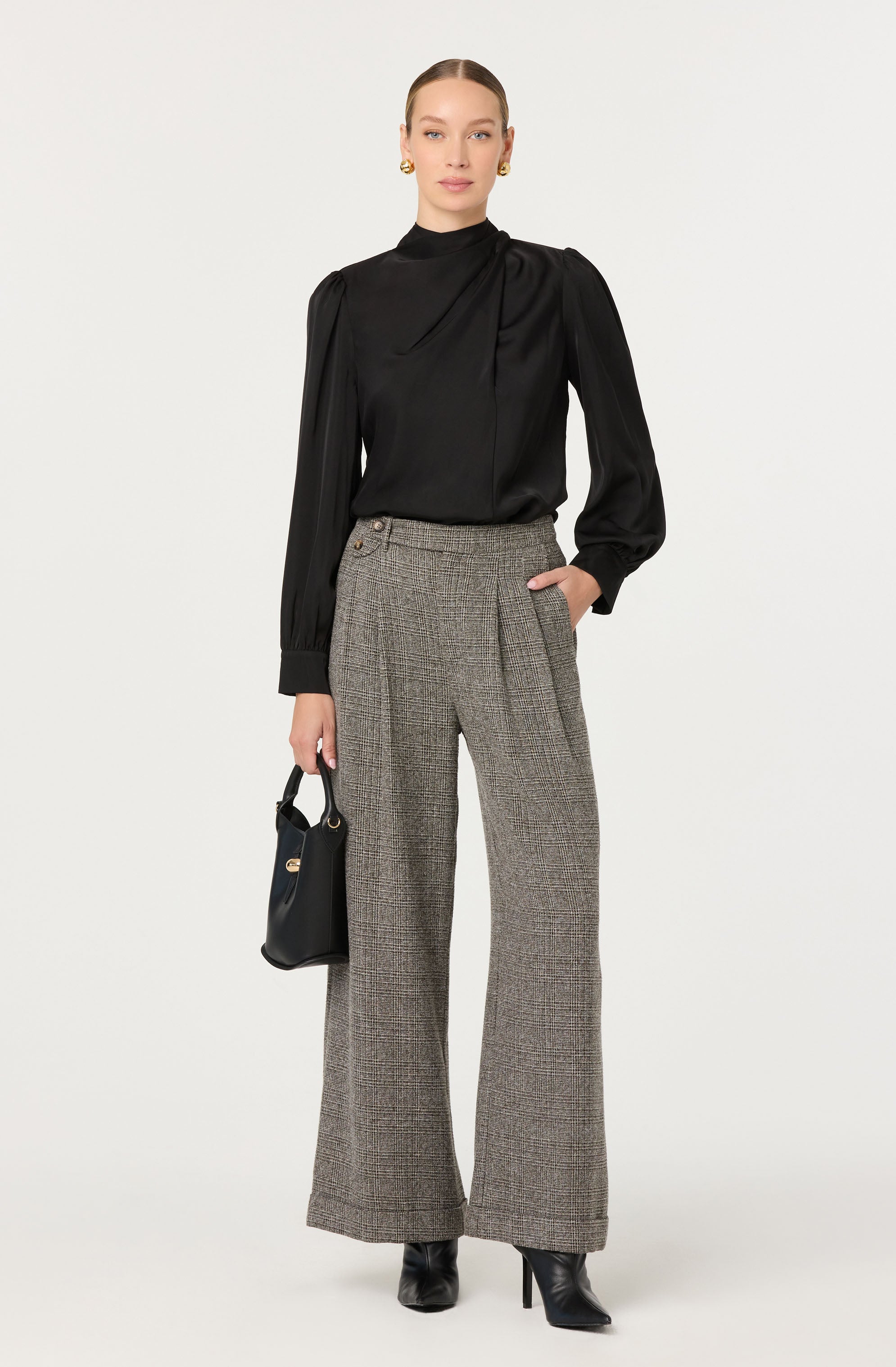 Lanie Relaxed Tweed Trousers