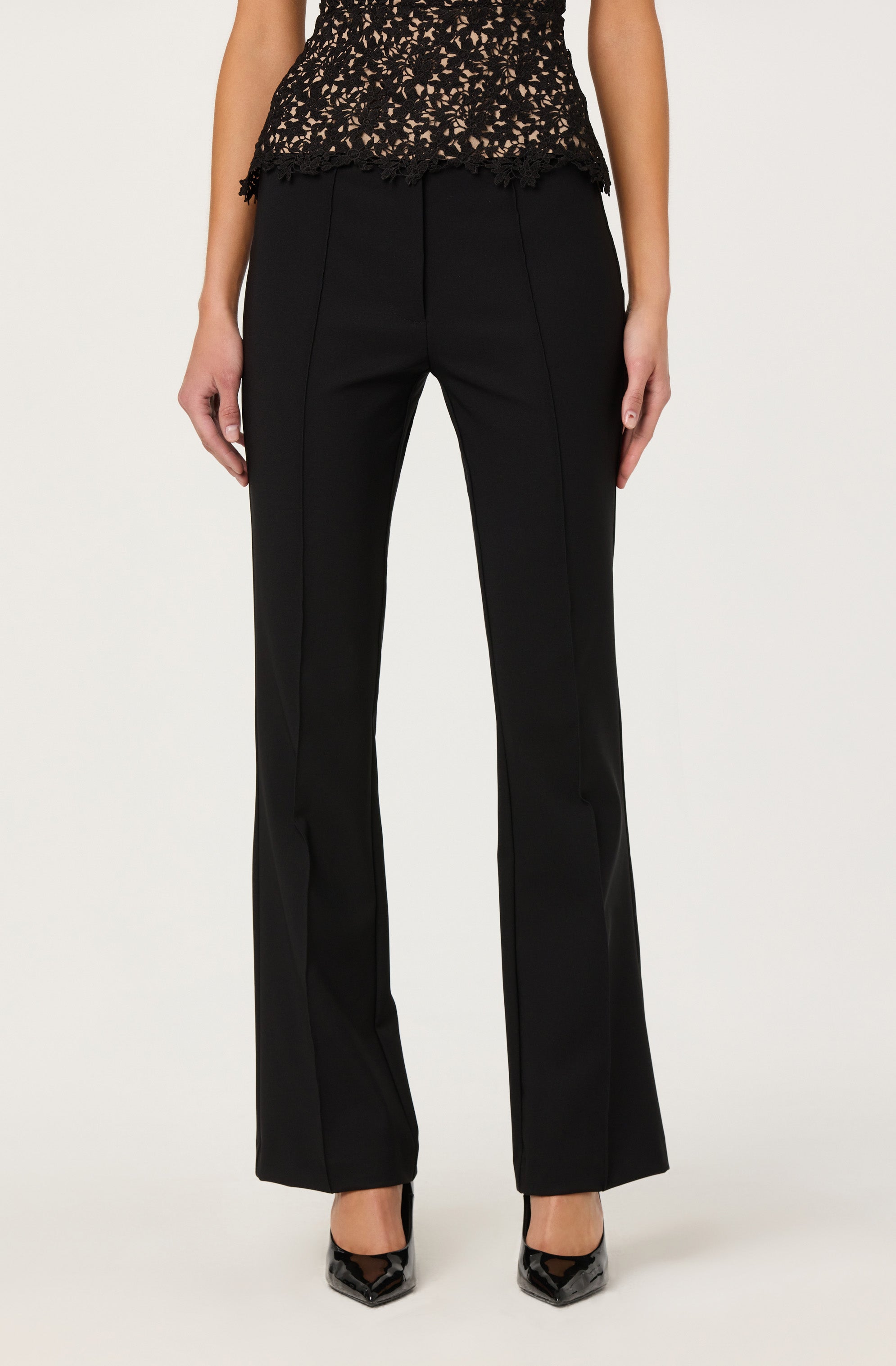 Andie Mid-Rise Pintuck Pants