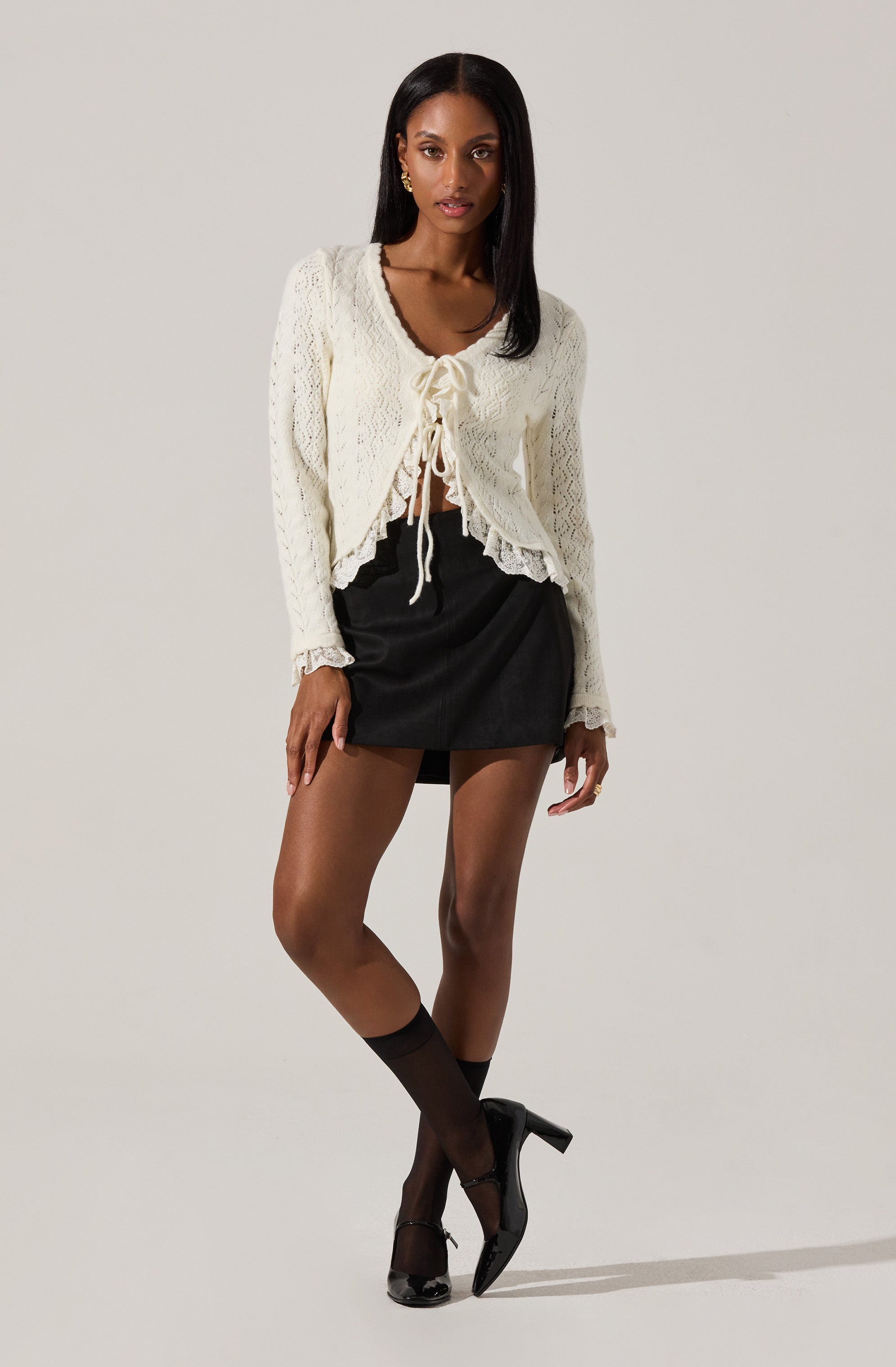 Laudine Faux Suede Mini Skirt