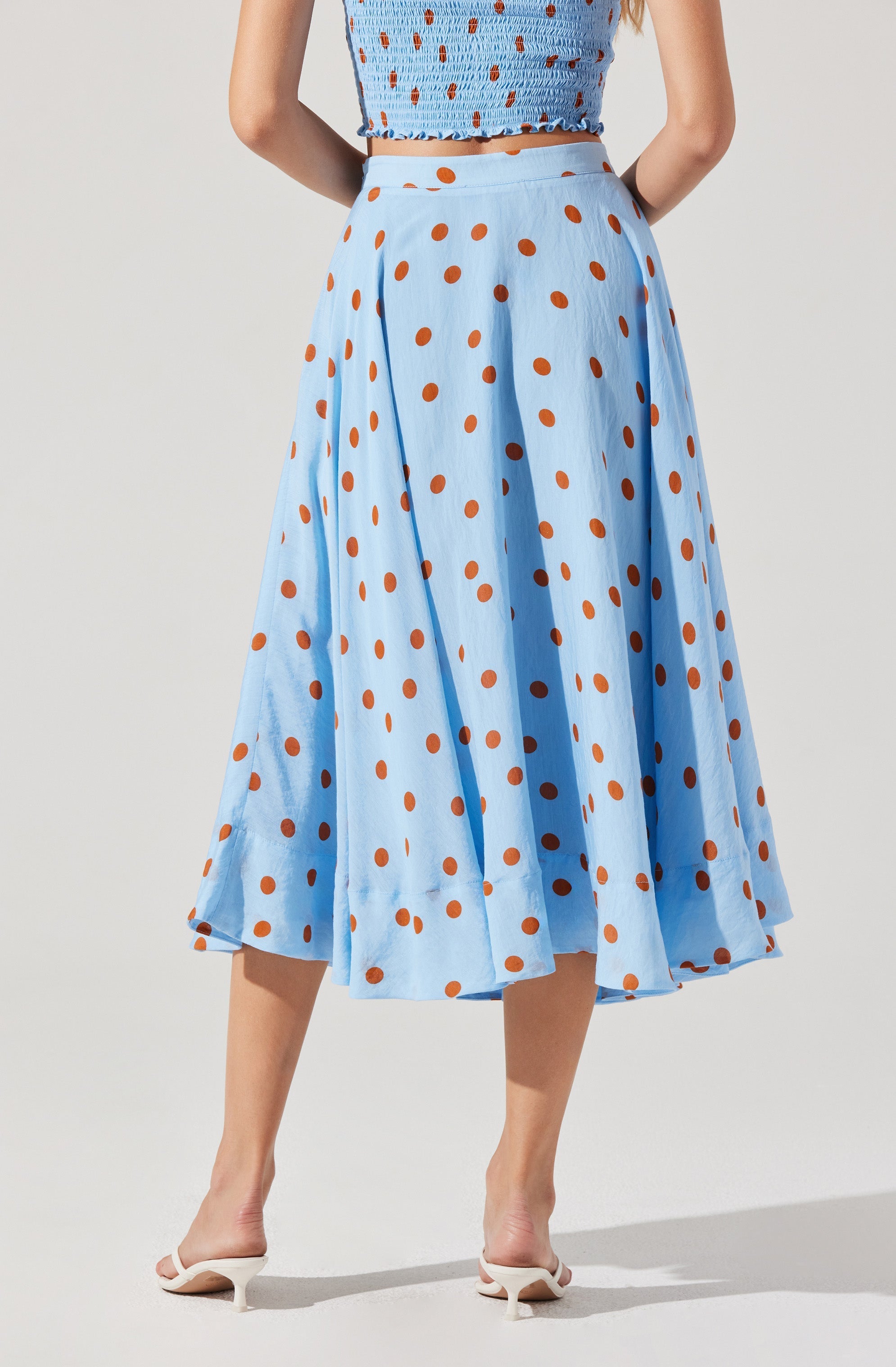 Janie Polka Dot Midi Skirt