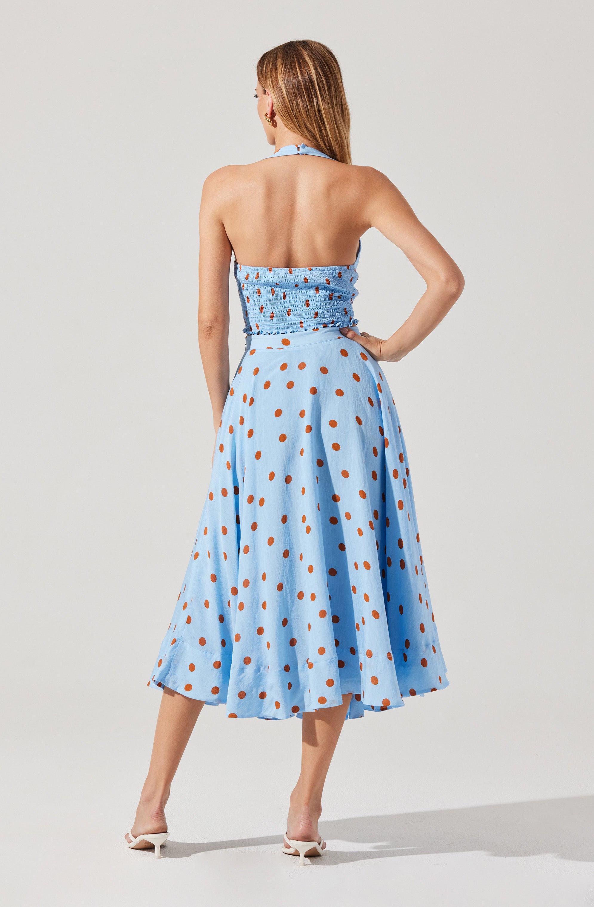 Janie Polka Dot Midi Skirt