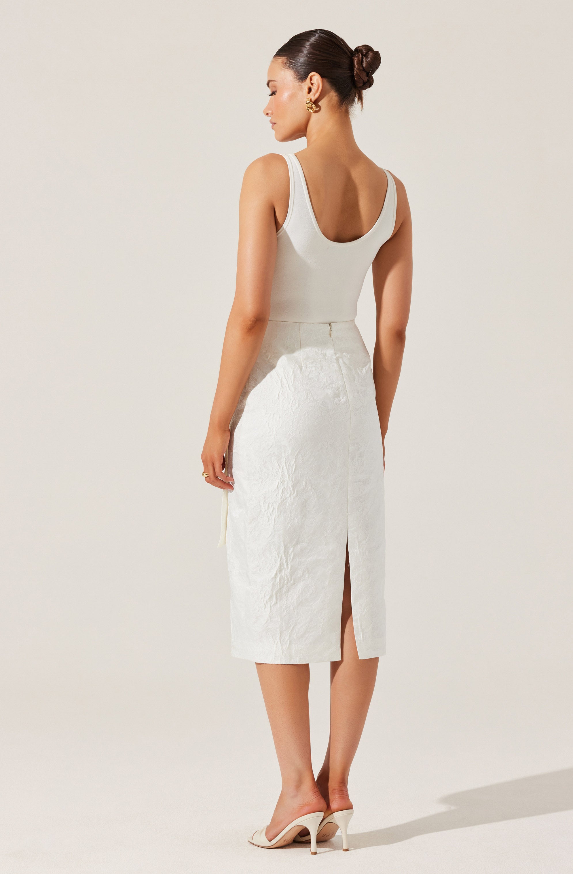 Jazmine Floral Jacquard Midi Skirt