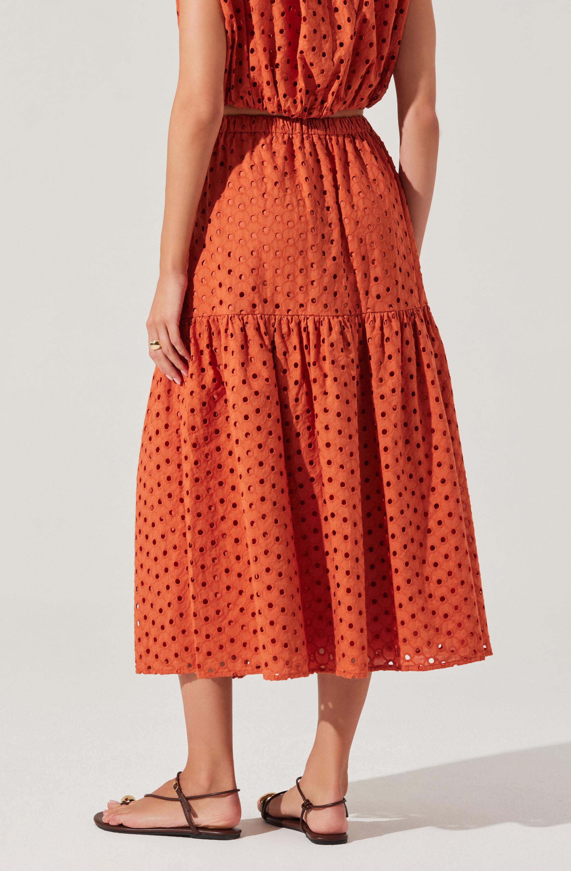 Nalley Eyelet Midi Skirt