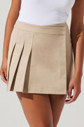 Chana Pleated Wrap Mini Skirt