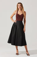 Laila Ruched Detail Midi Skirt