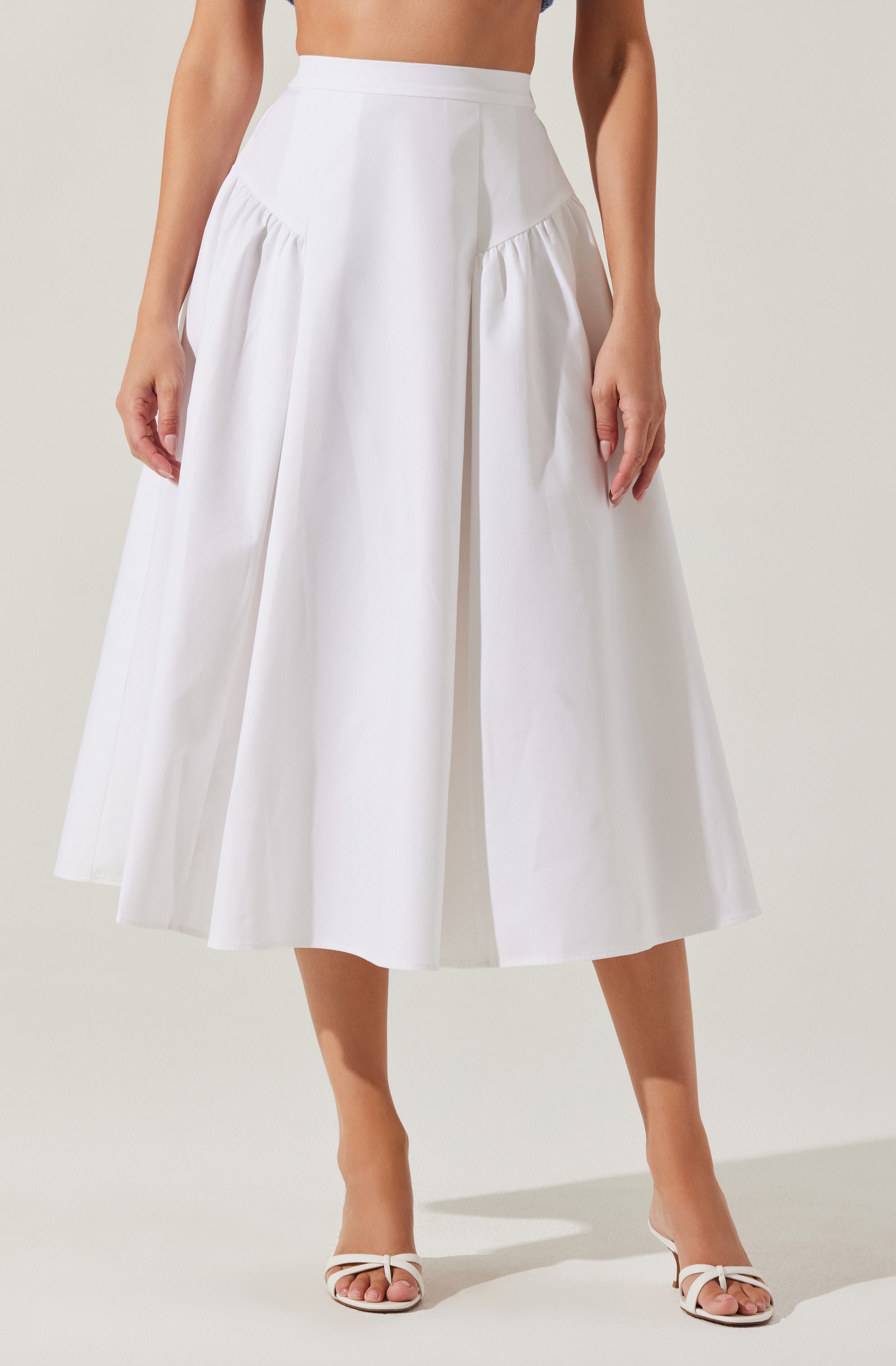Laila Ruched Detail Midi Skirt