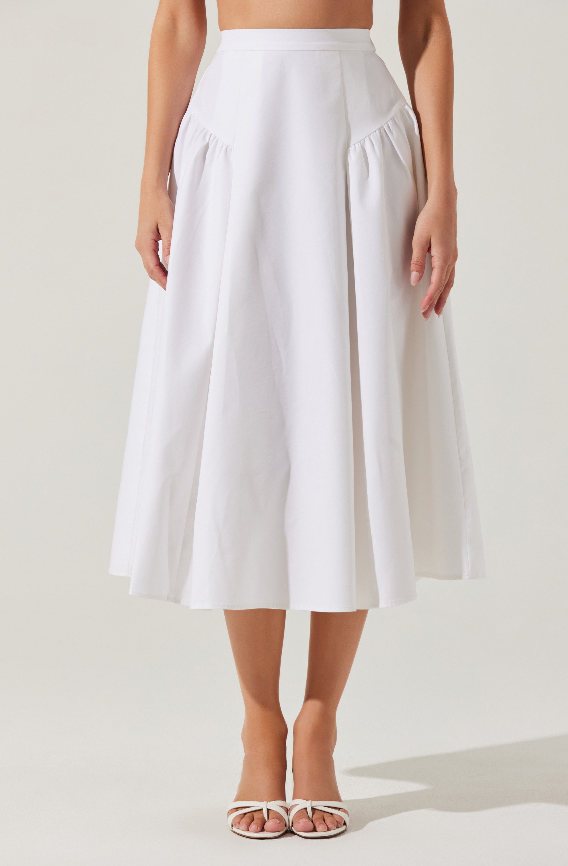 Laila Ruched Detail Midi Skirt