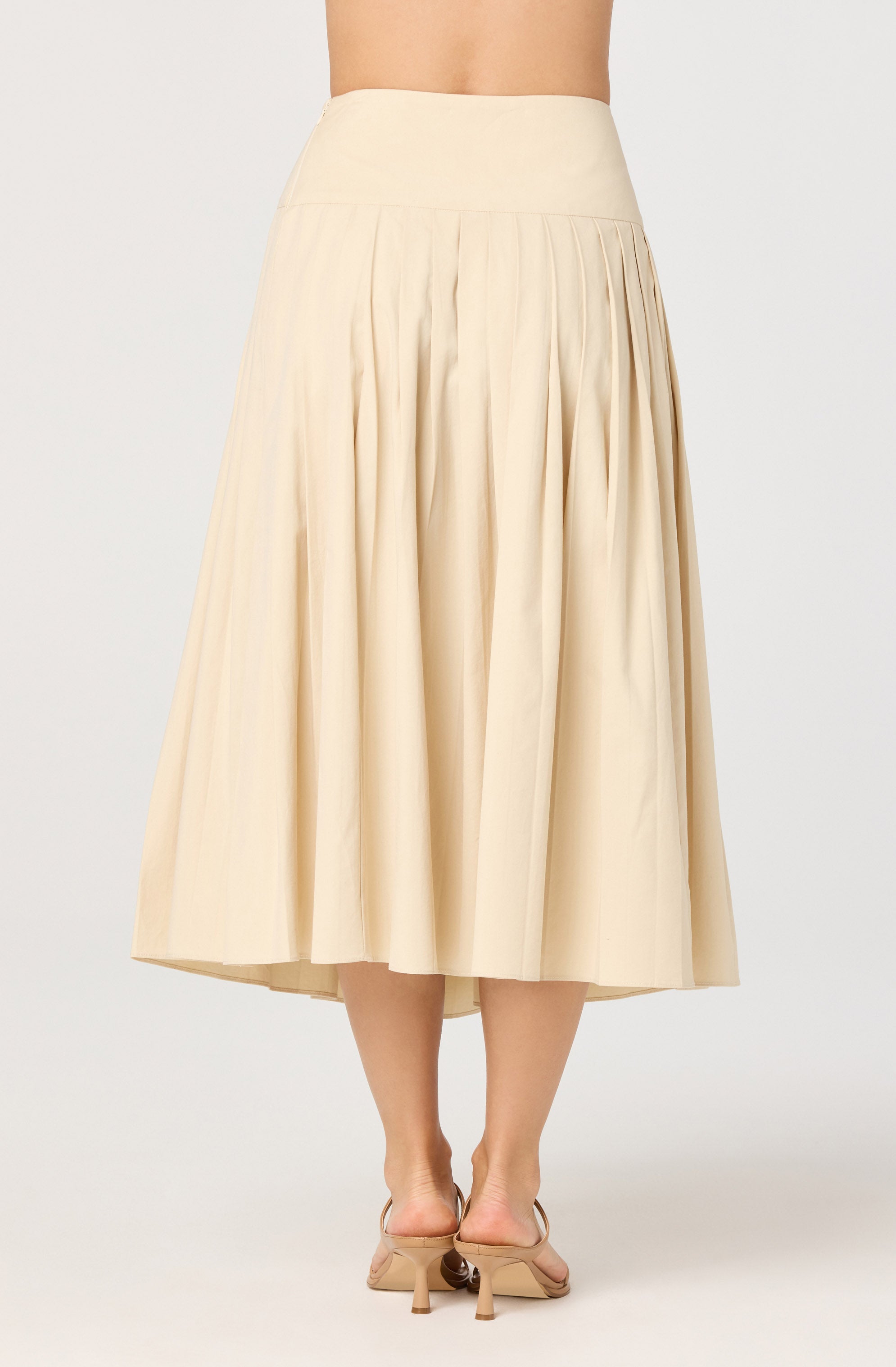 Aubrianna Pleated Midi Skirt