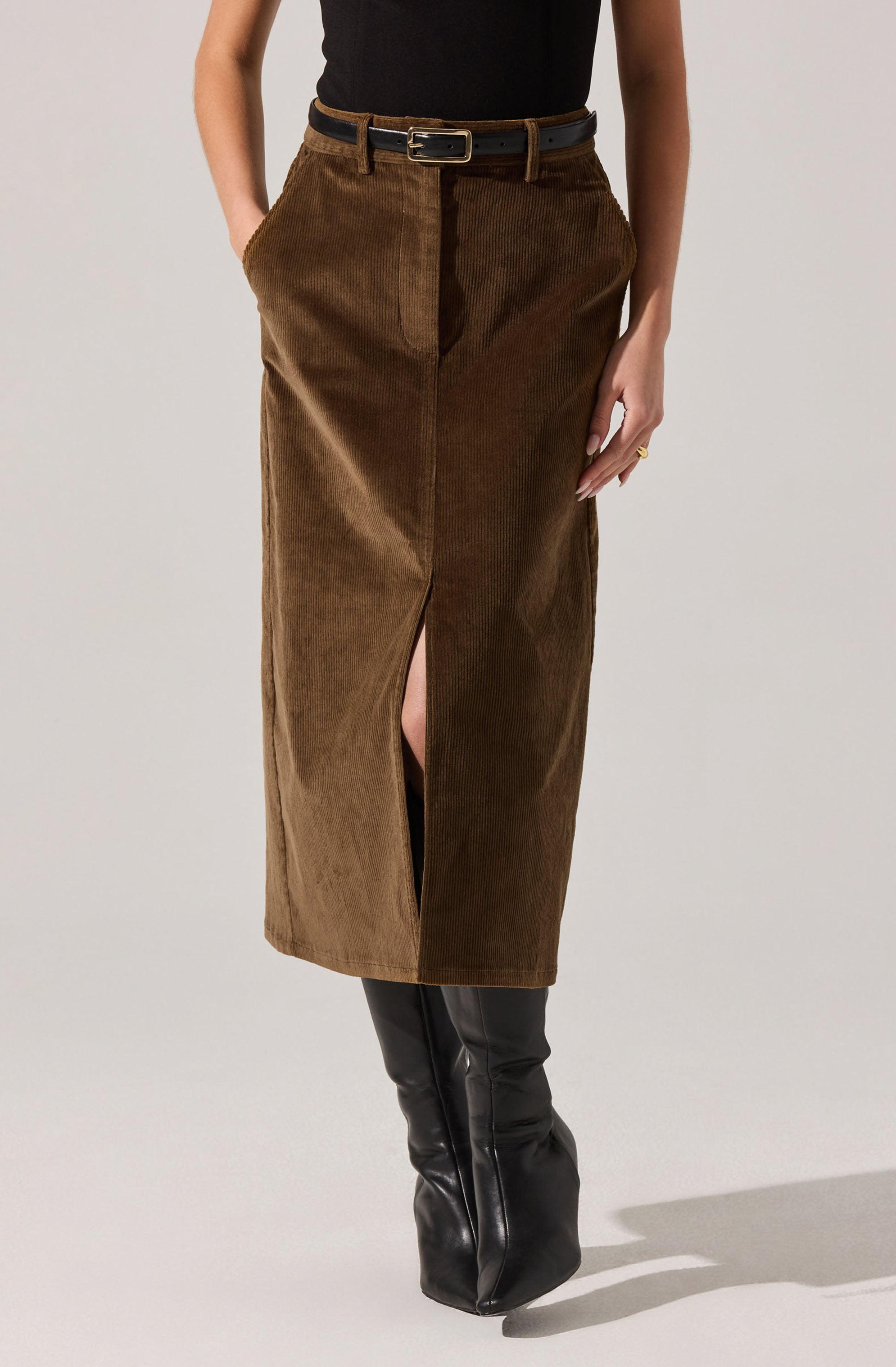 Rielle Corduroy Pencil Skirt