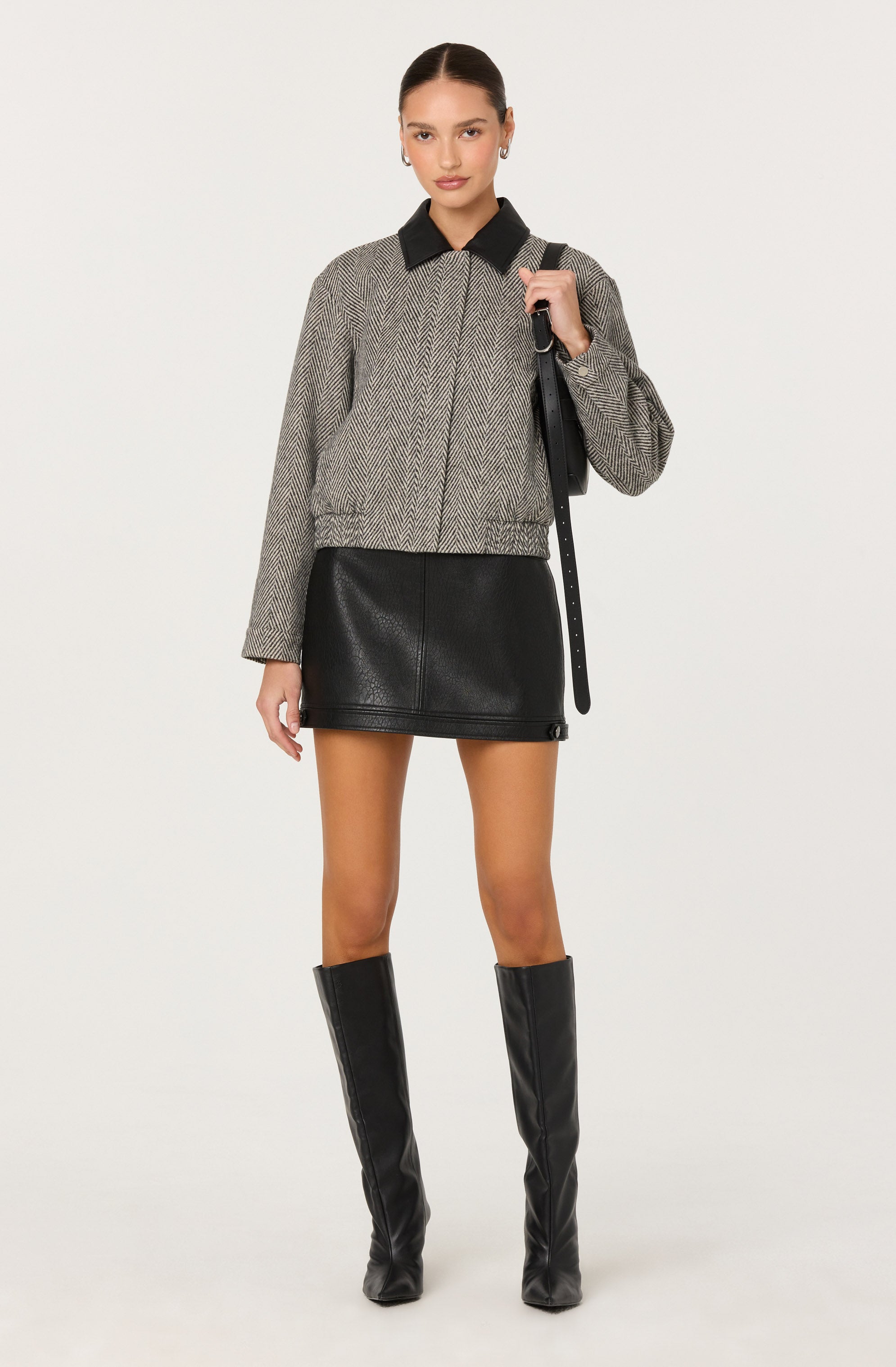 Kareen Faux Leather Mini Skirt