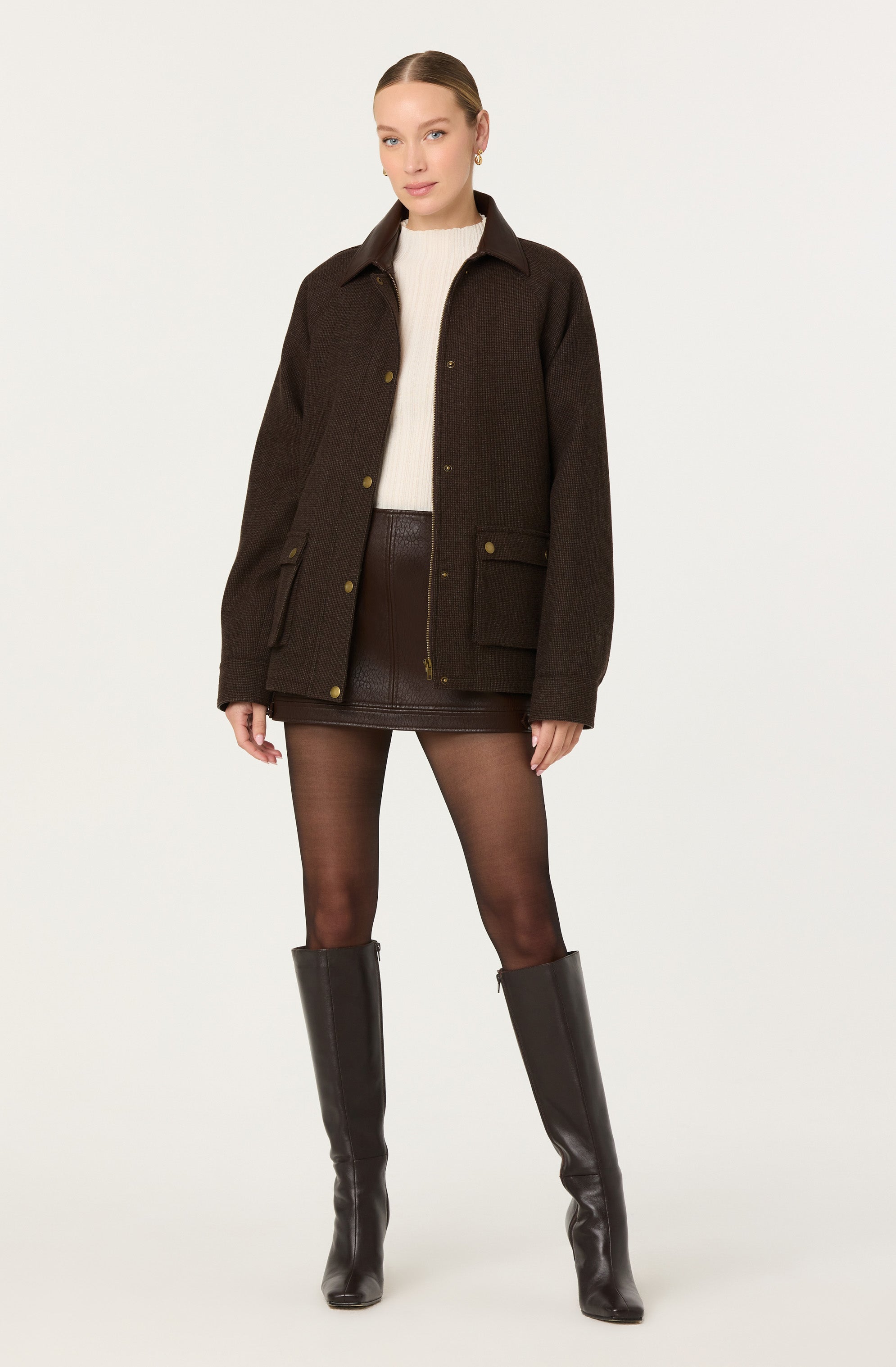 Kareen Faux Leather Mini Skirt