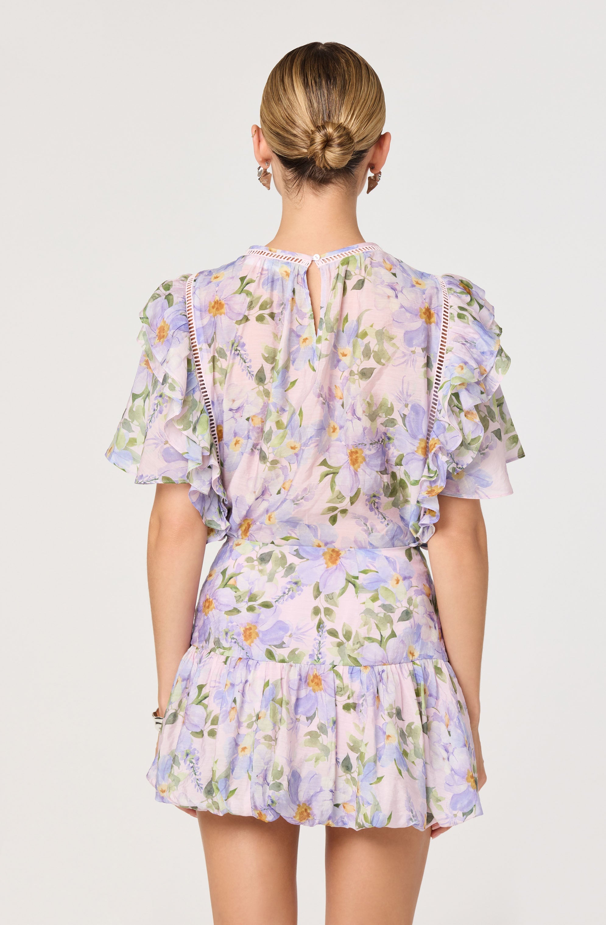 Alea Floral Bubble Mini Skirt