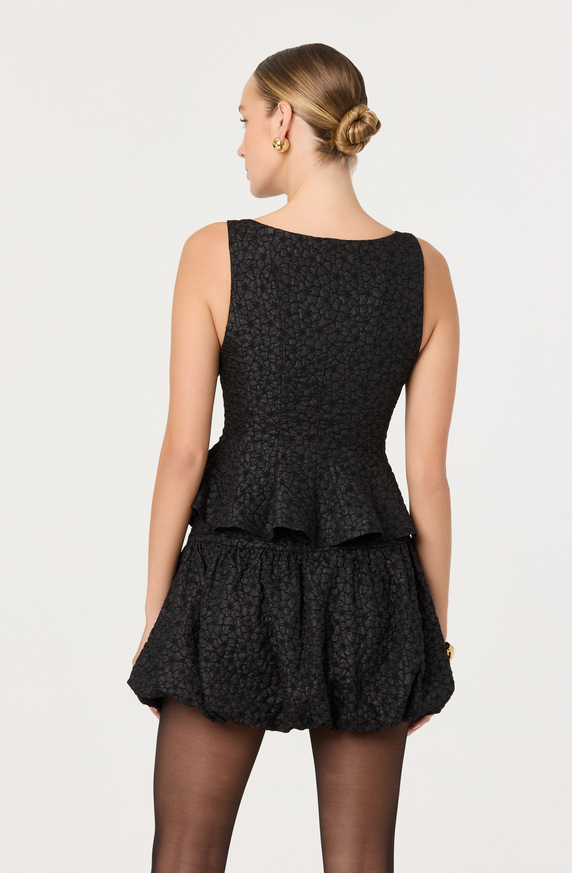 Alea Floral Textured Mini Skirt